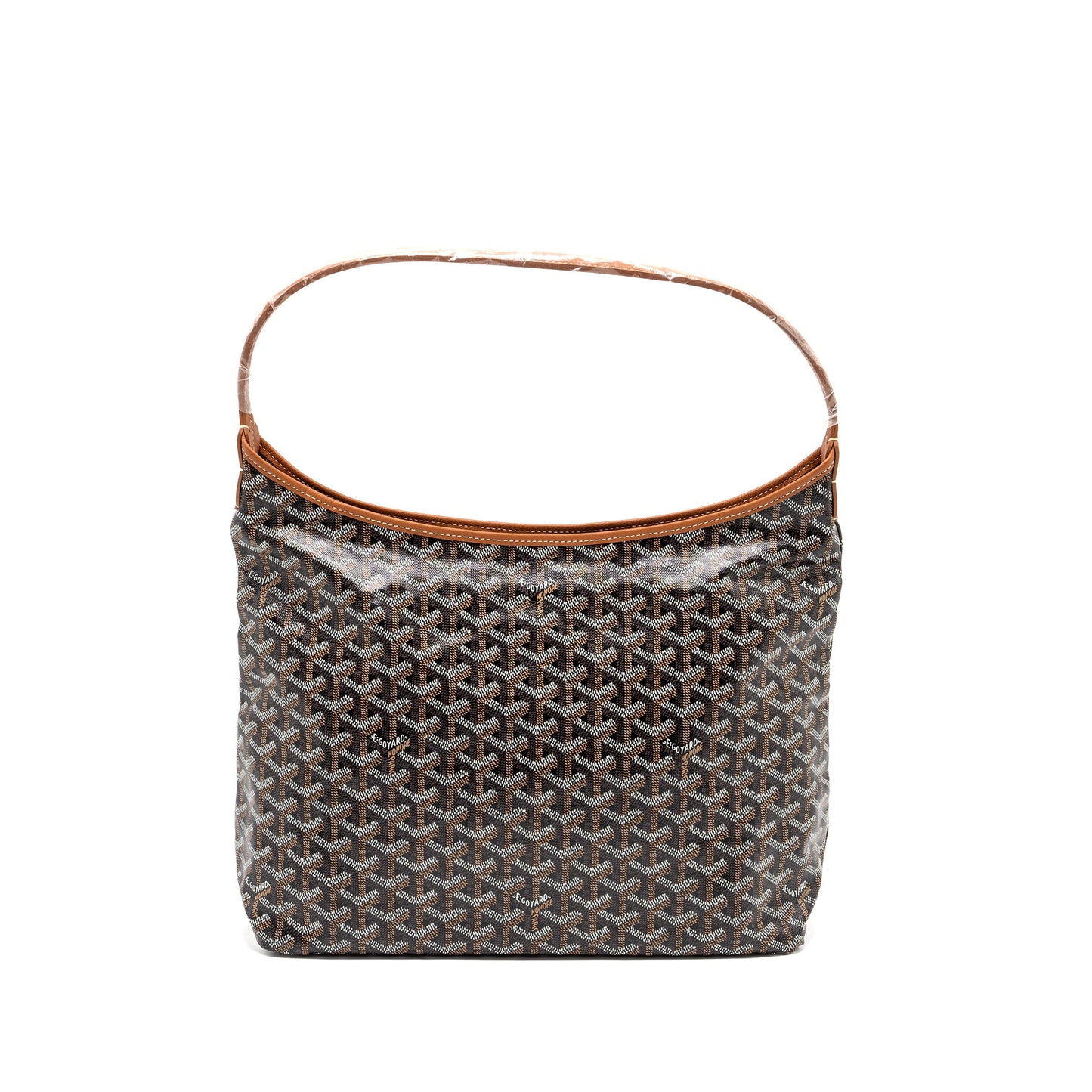 Goyard Boheme Hobo Bag Canvas/Calfskin Black/ Brown SHW