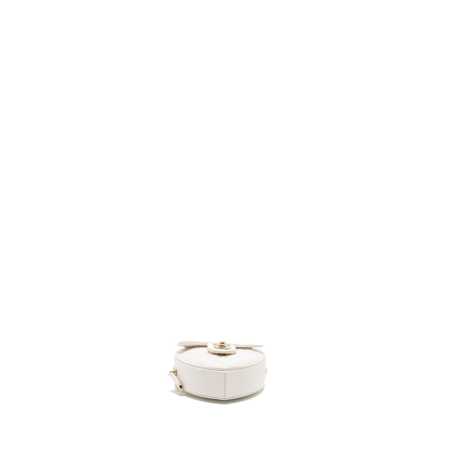 Chanel 22S Small Heart Bag Lambskin White LGHW