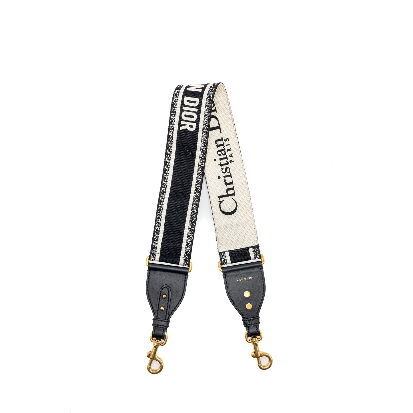 Luxury Dior Shoulder Strap Oblique Canvas Black GHW