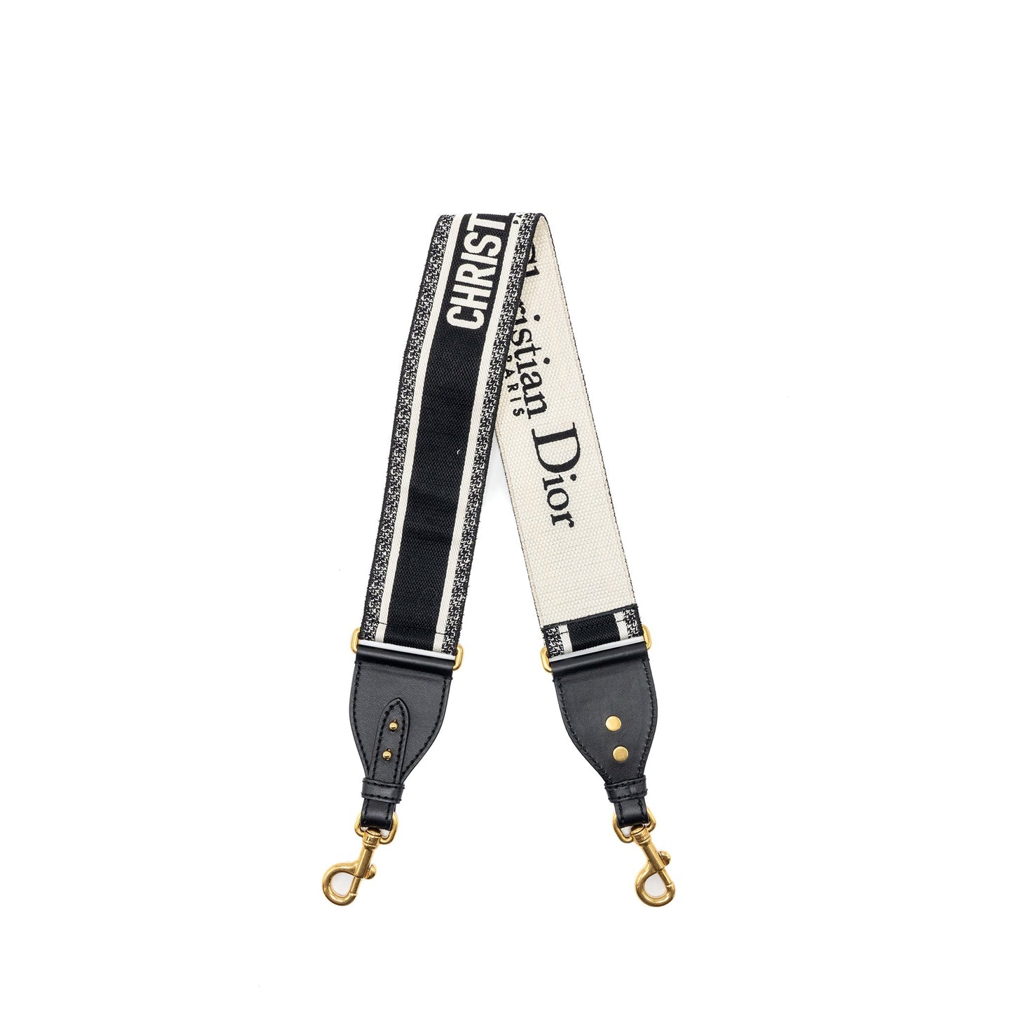 Luxury Dior Shoulder Strap Oblique Canvas Black GHW