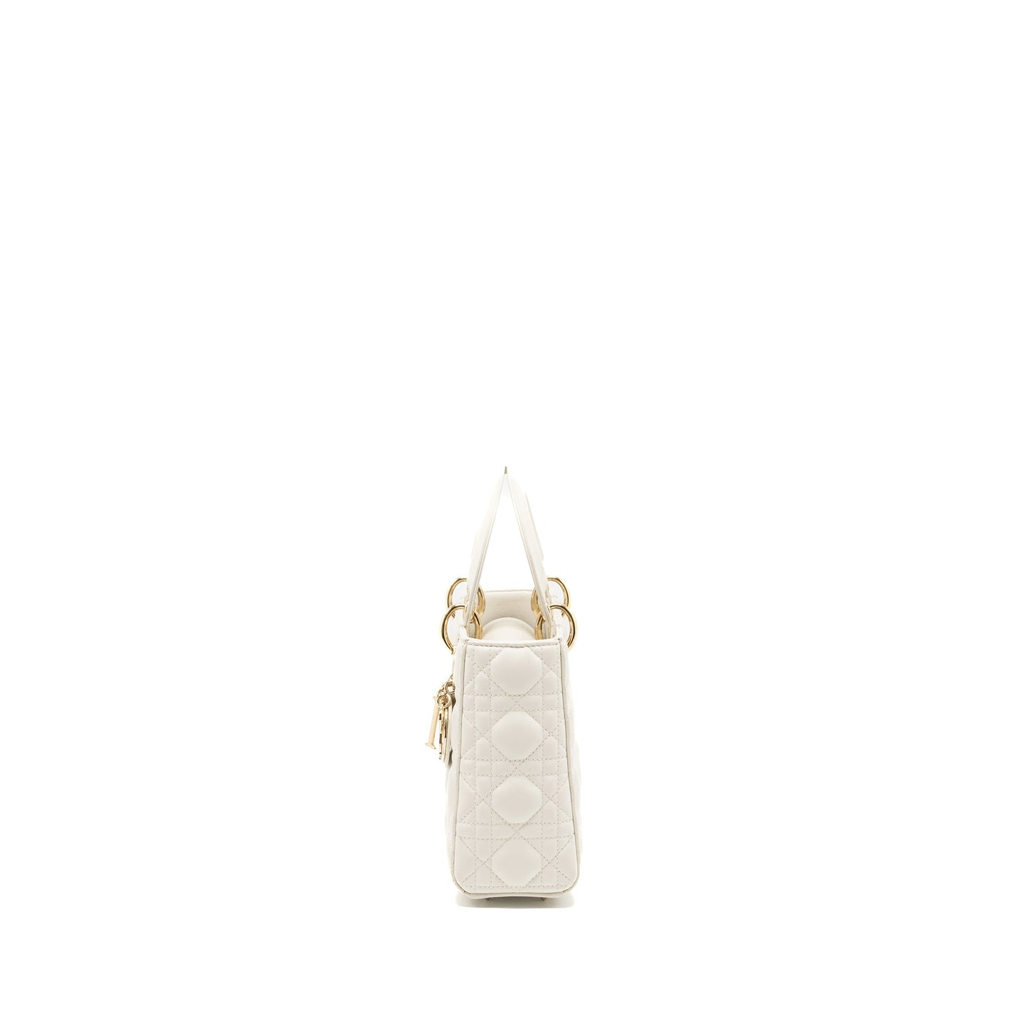 Luxury Dior Small Lady My ABCLuxury Dior Lambskin White LGHW