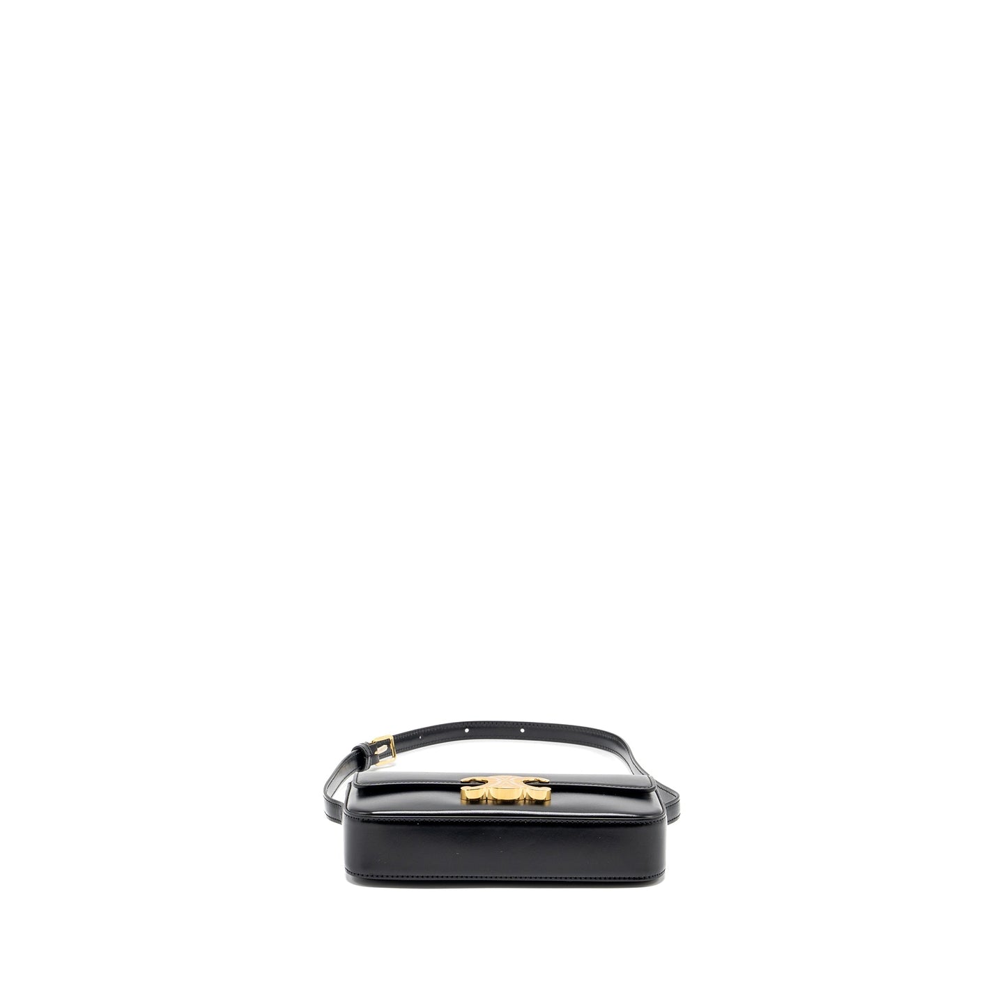 Celine triomphe shoulder bag calfskin black GHW