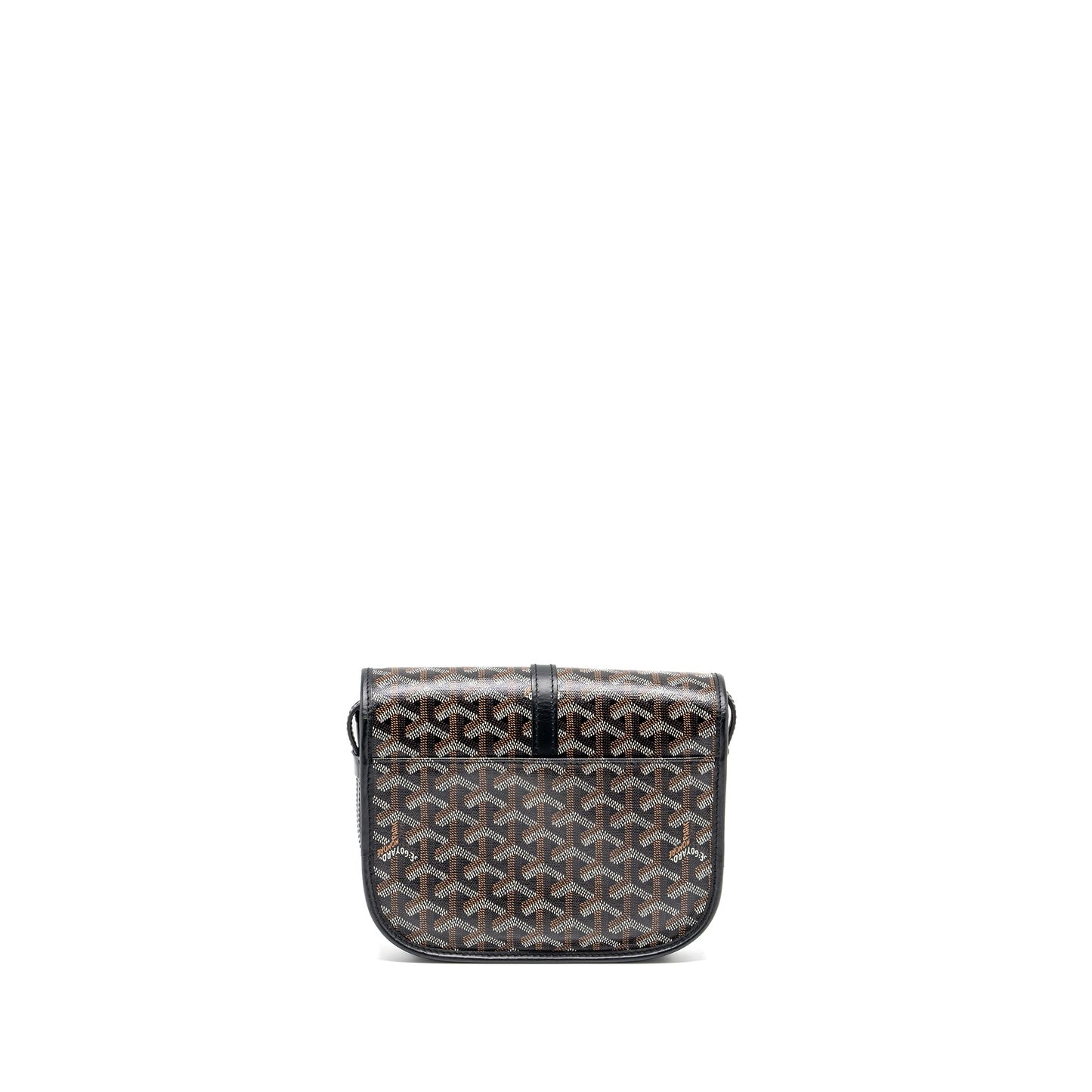 Goyard belvedere pm messenger bag Goyardline canvas / calfskin black SHW