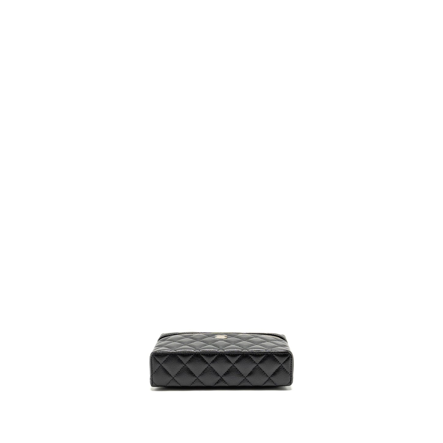 Chanel 25p CC Top Handle Vanity with Chain Caviar Black LGHW (microchip)