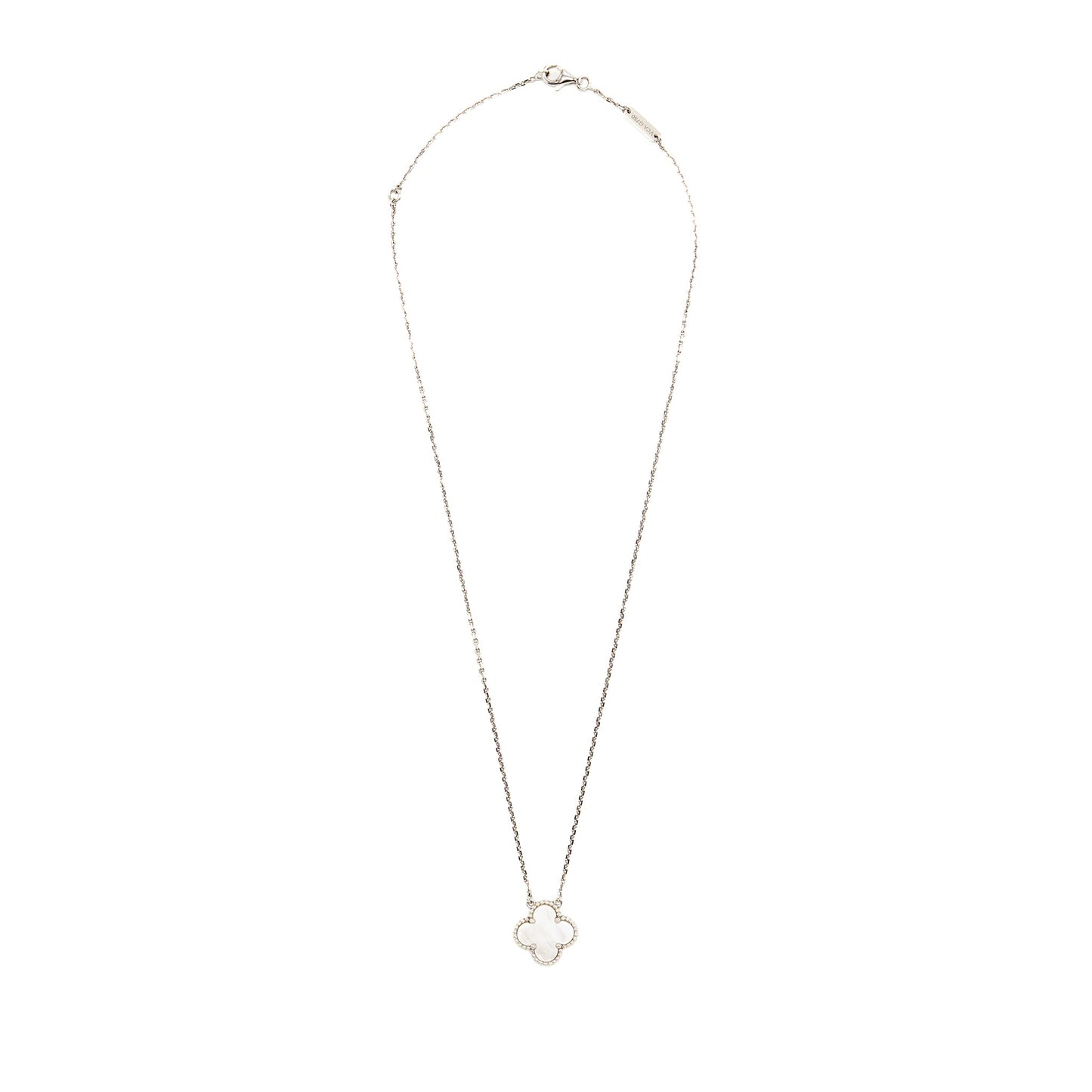 Van Cleef & Arpels Vintage Alhambra Pendant Mother-of-Pearl, White Gold
