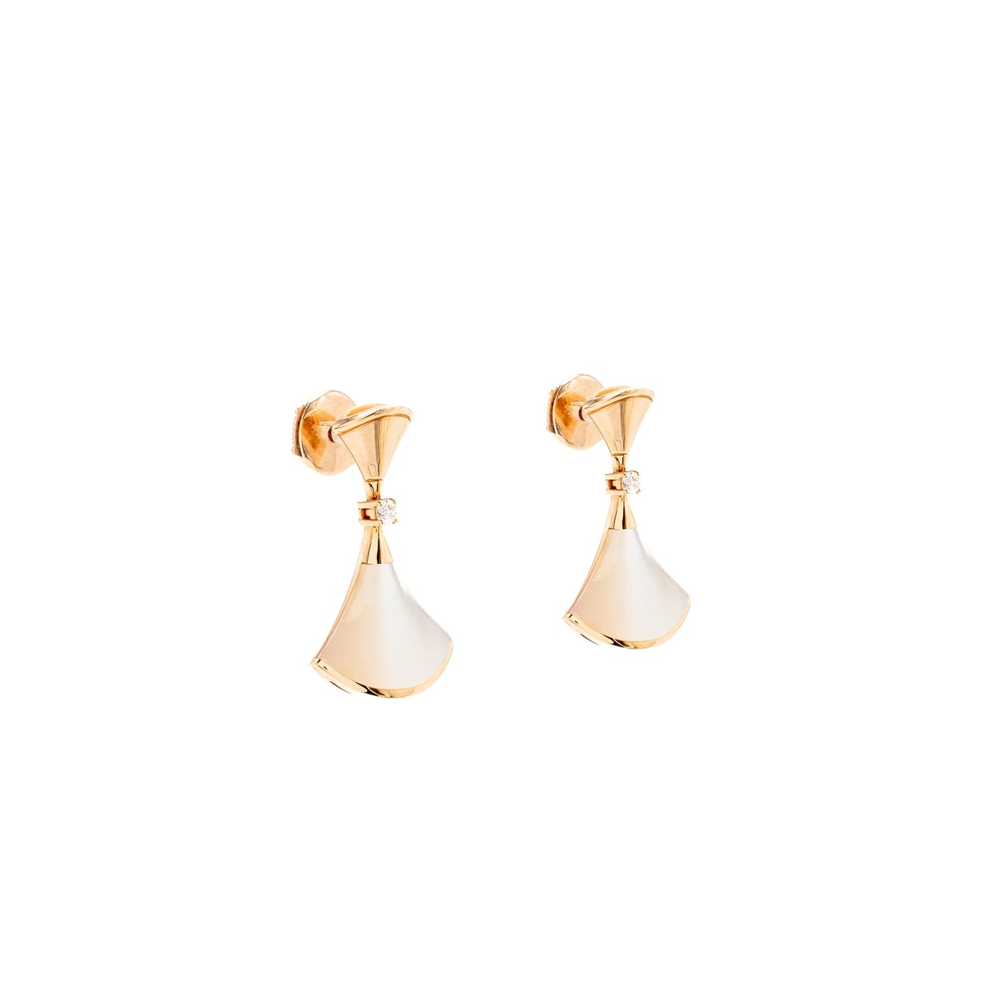 Bvlgari Divas’ Dream Earrings Rose Gold, Mother-of-pearl with Diamonds