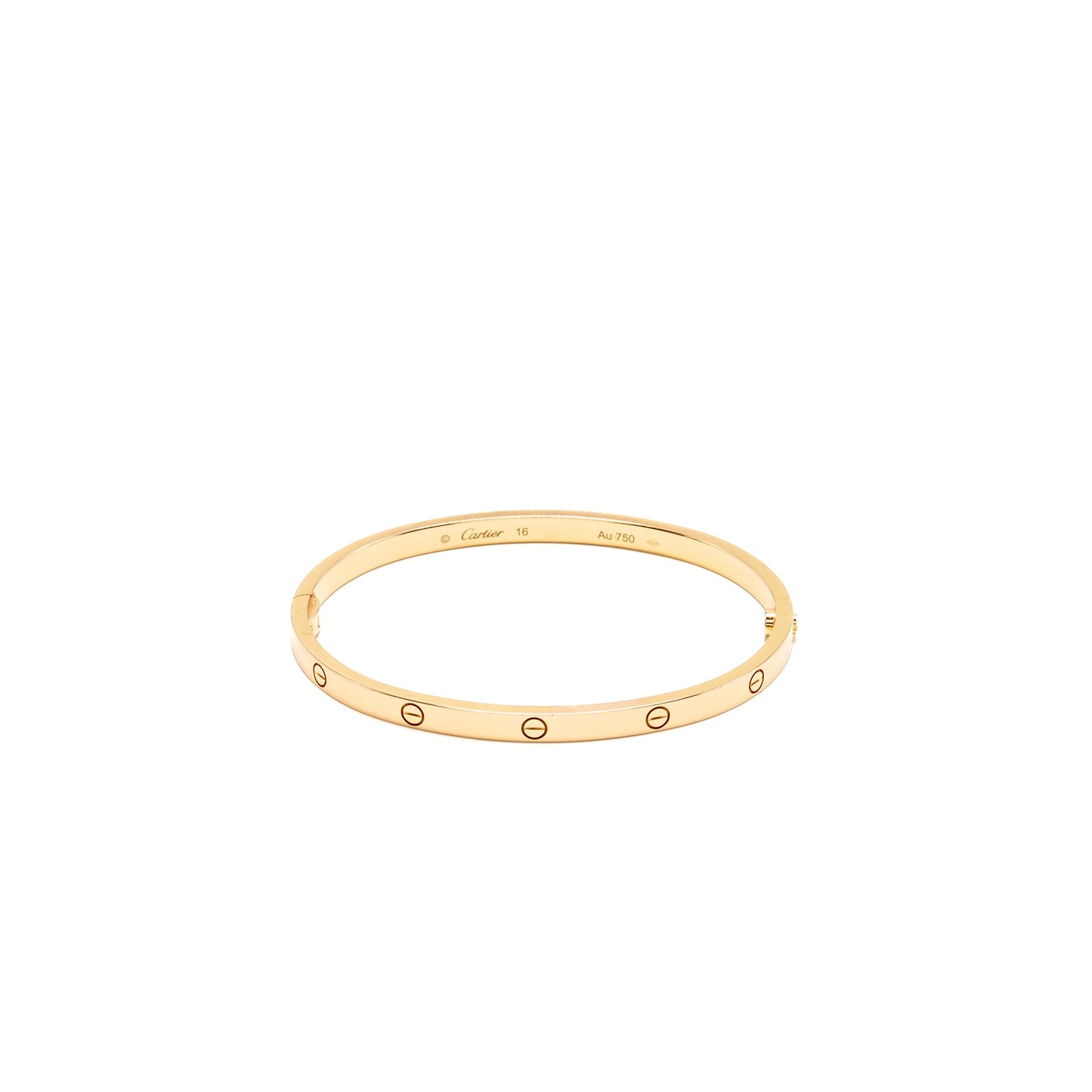 Cartier Size 16 Love Bracelet, Small Model Rose Gold