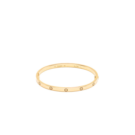 Cartier Size 16 Love Bracelet, Small Model Rose Gold