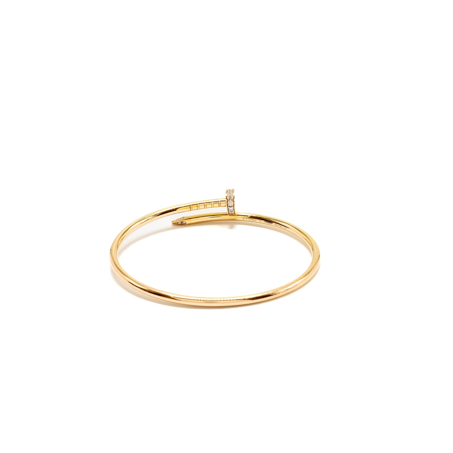Cartier Size 15 Juste Un Clou Bracelet Small Model, Rose Gold Diamonds