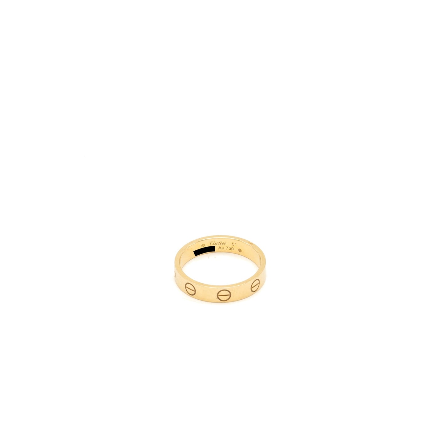Cartier size 51 love wedding band 18k yellow gold