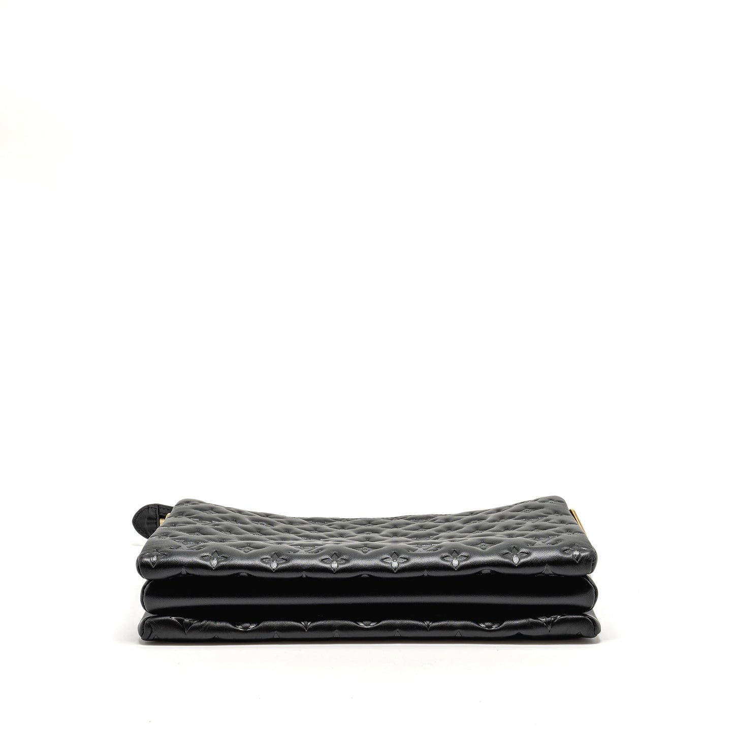 Louis Vuitton Coussin MM Monogram-embossed Puffy Lambskin Black GHW