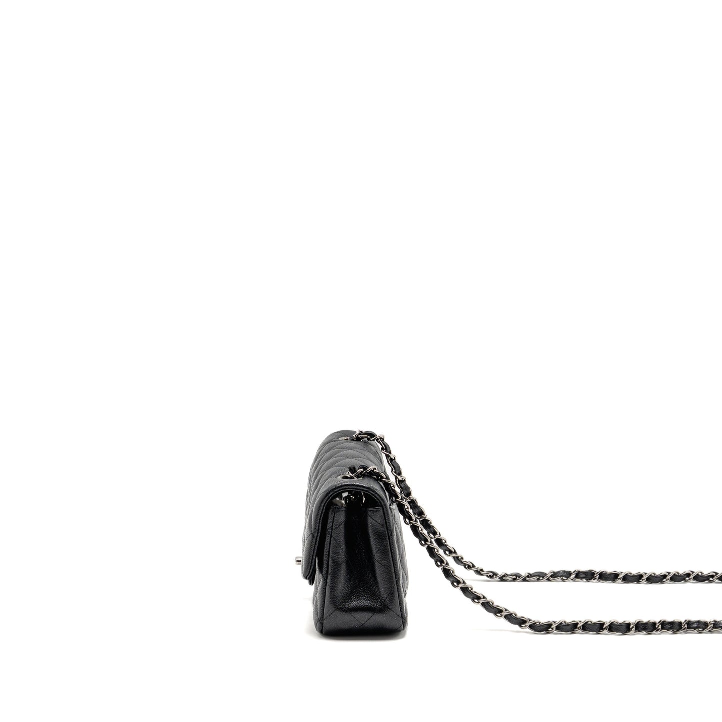 Chanel Mini Rectangular Flap Bag Caviar Iridescent Black SHW