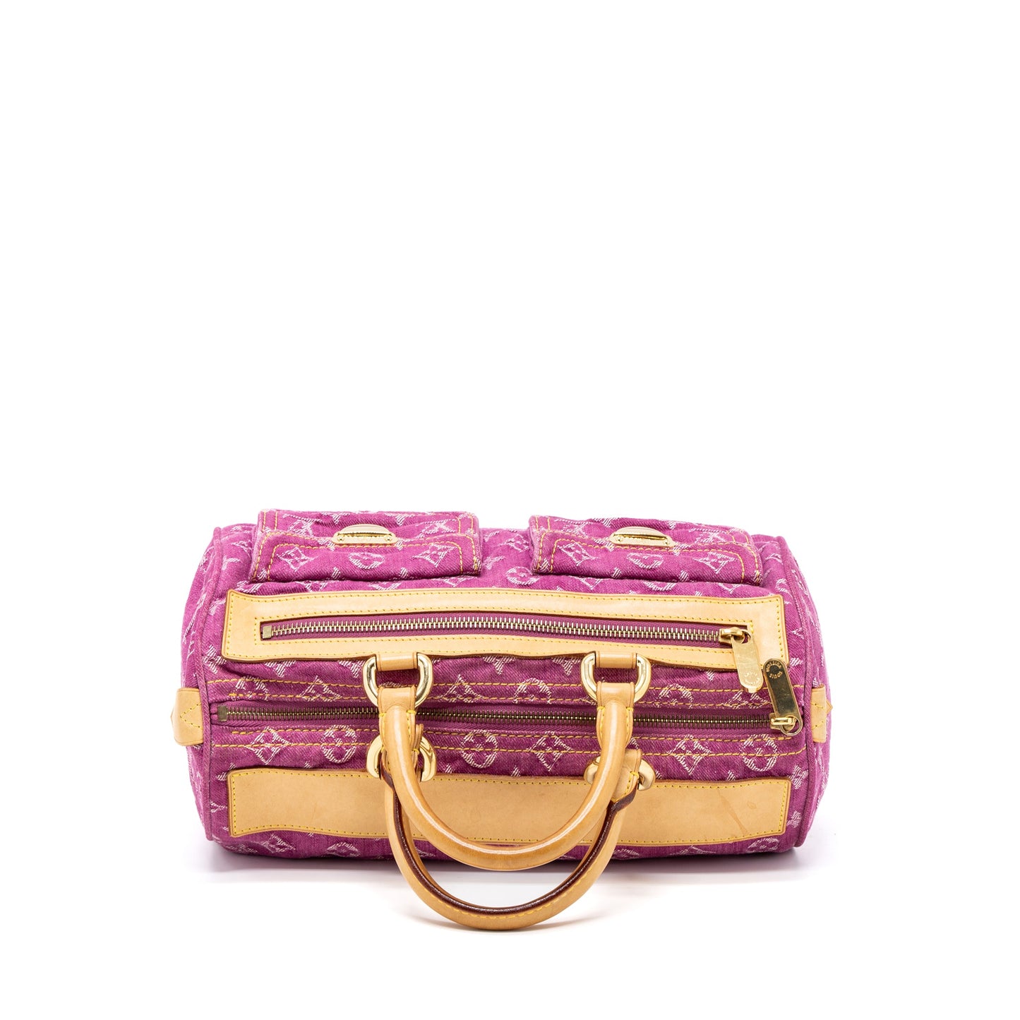 Louis Vuitton Vintage Neo Speedy Monogram Denim Pink GHW