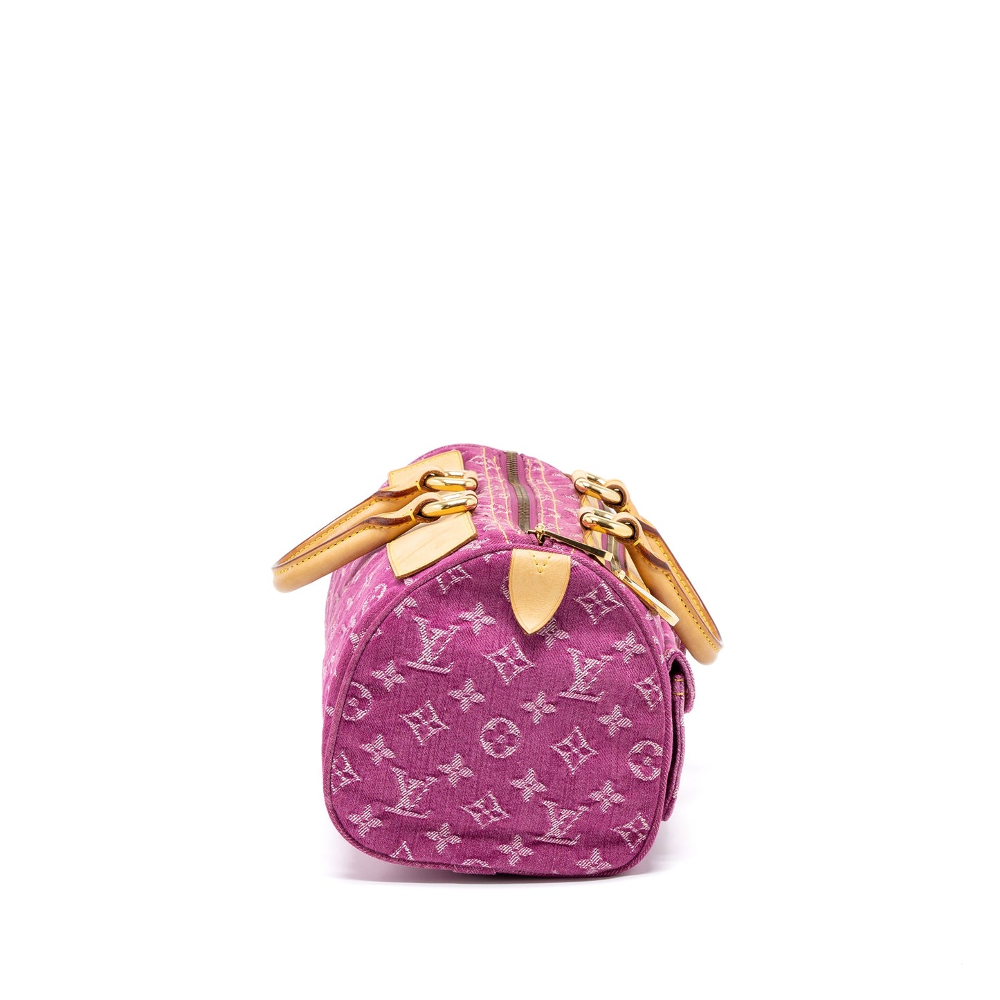 Louis Vuitton Vintage Neo Speedy Monogram Denim Pink GHW
