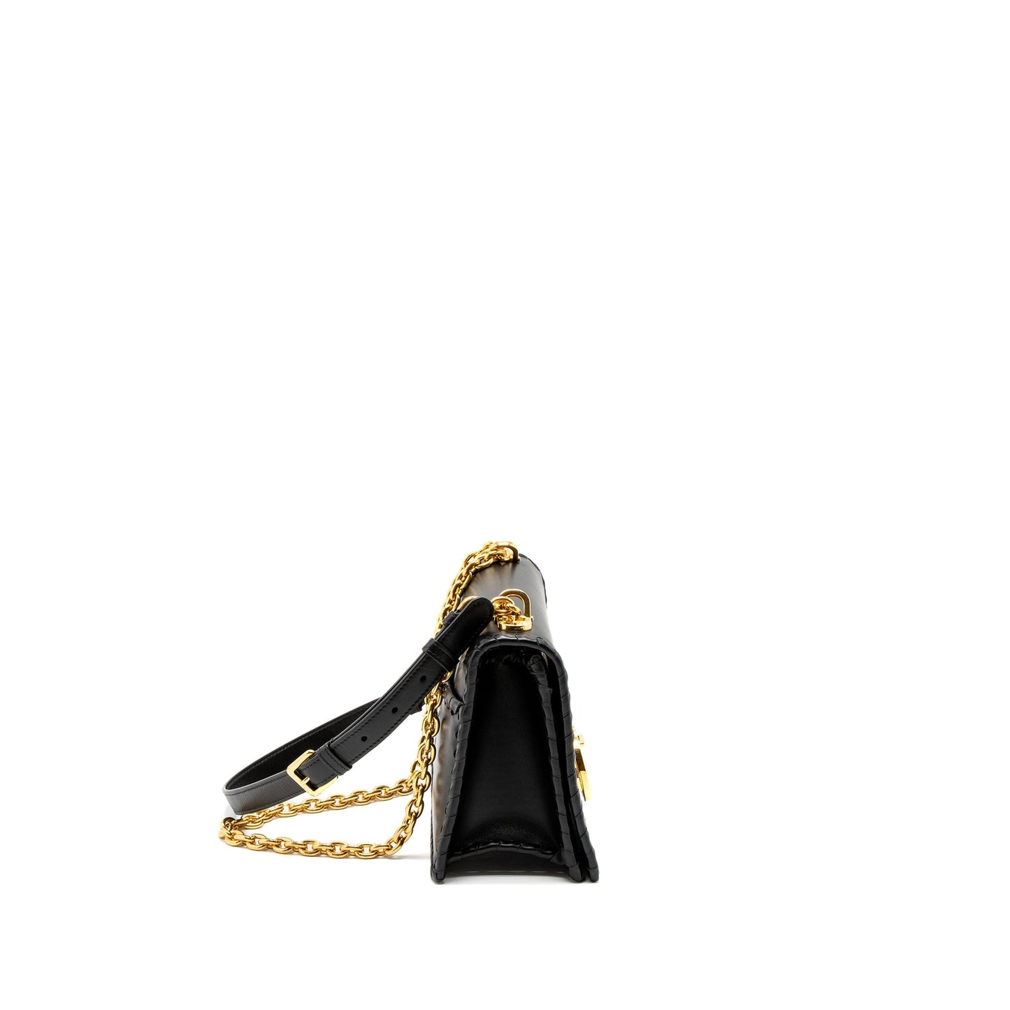 Luxury Dior 30 Montaigne Flap Bag Calfskin Black GHW