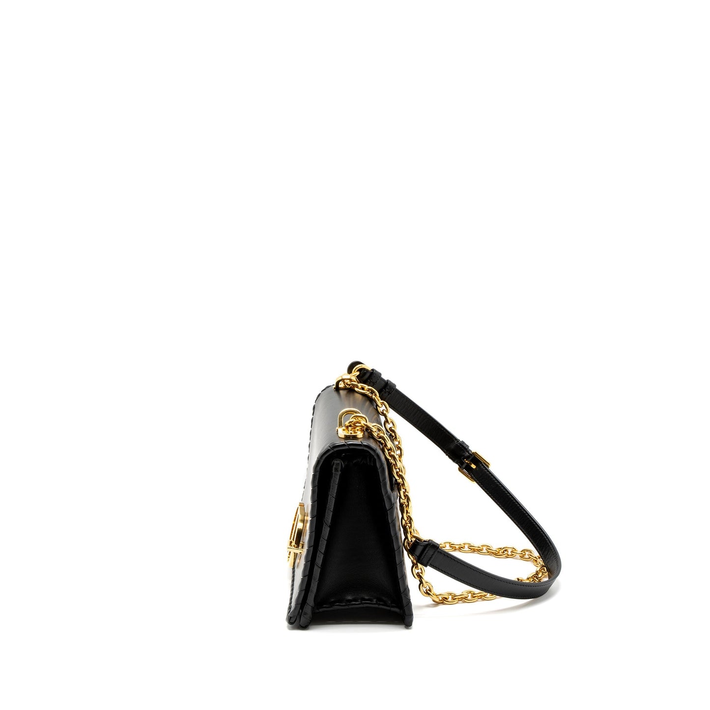 Luxury Dior 30 Montaigne Flap Bag Calfskin Black GHW