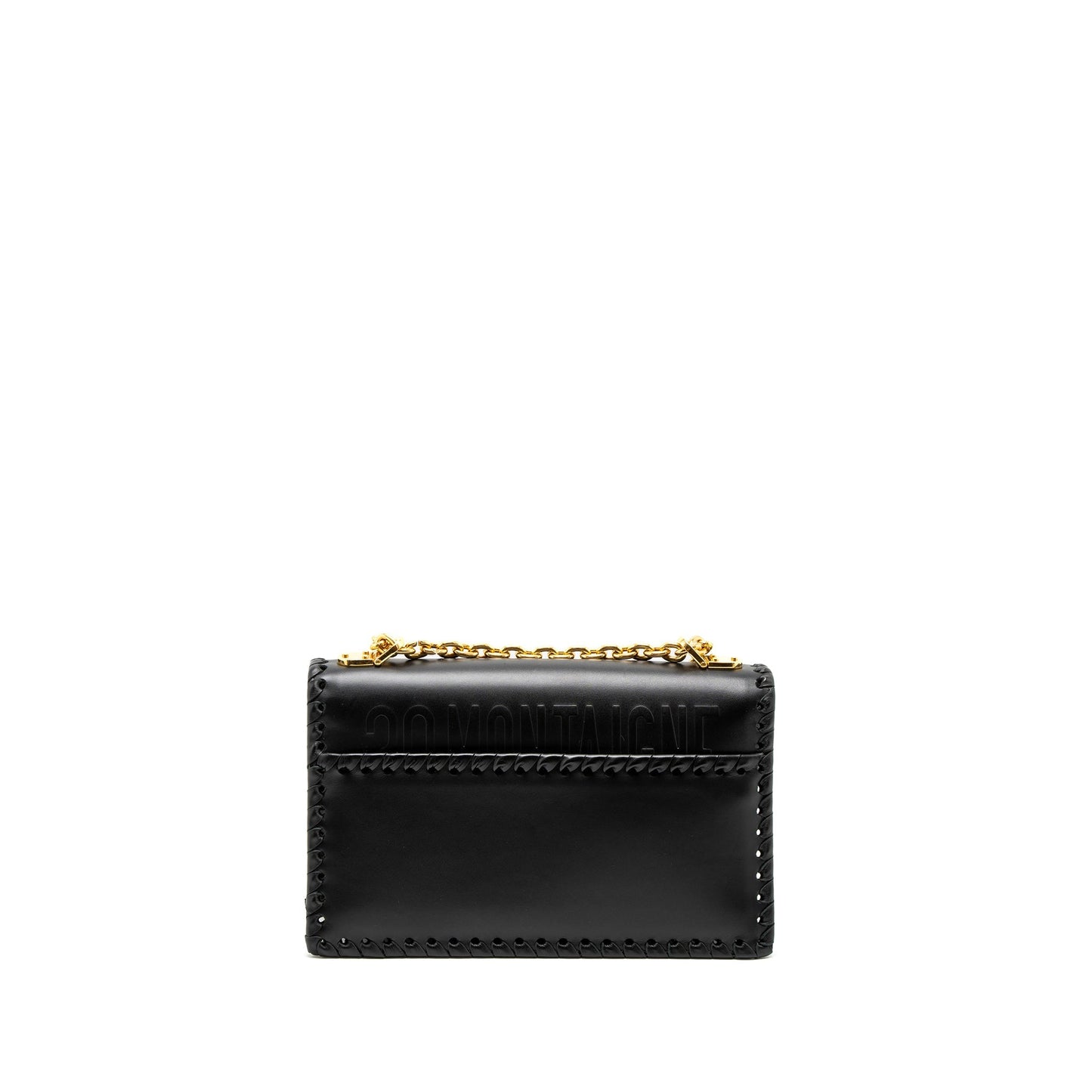 Luxury Dior 30 Montaigne Flap Bag Calfskin Black GHW