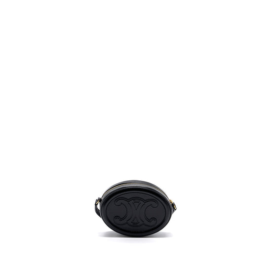 Celine Oval Bag Cuir Triumphed Calfskin Black GHW