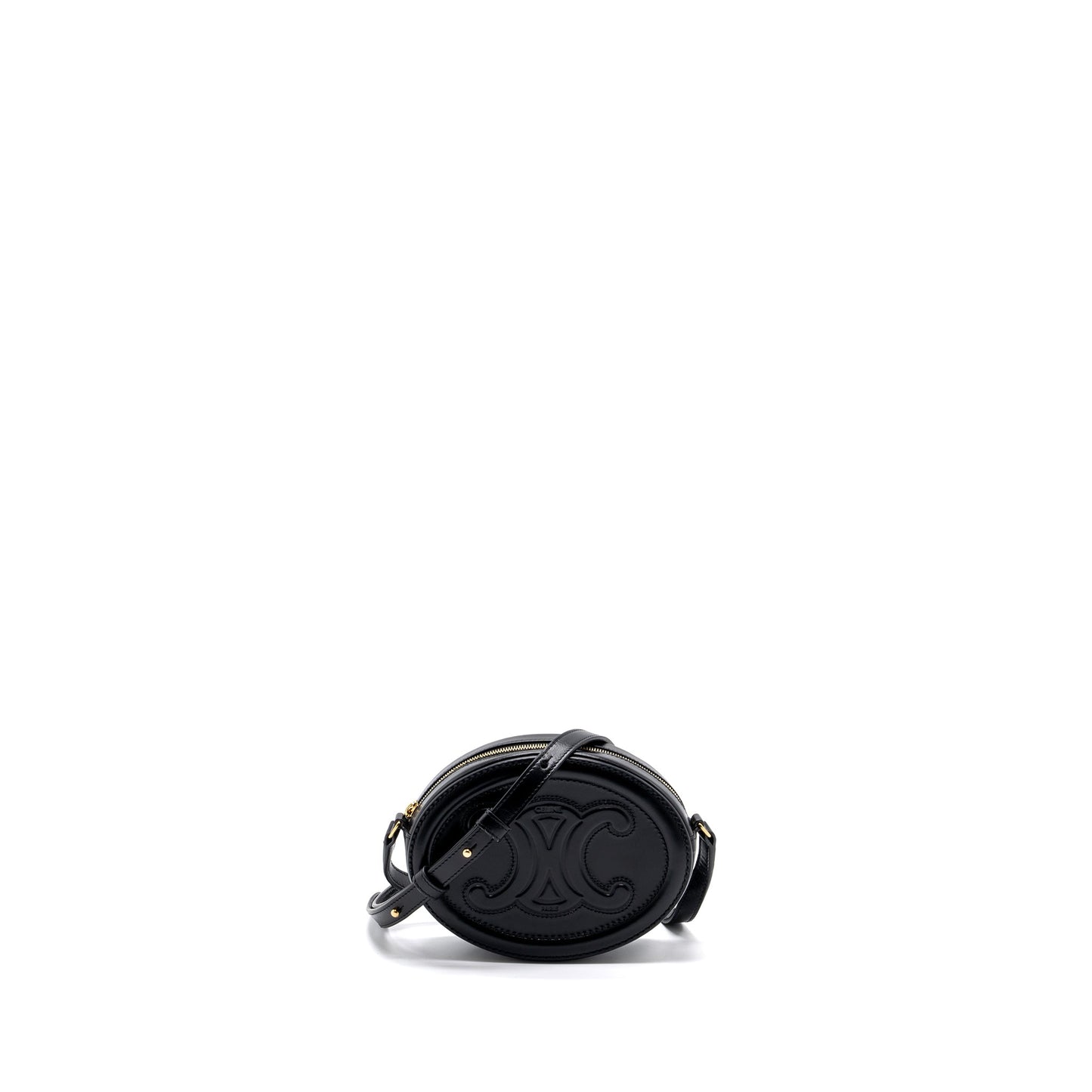 Celine Oval Bag Cuir Triumphed Calfskin Black GHW