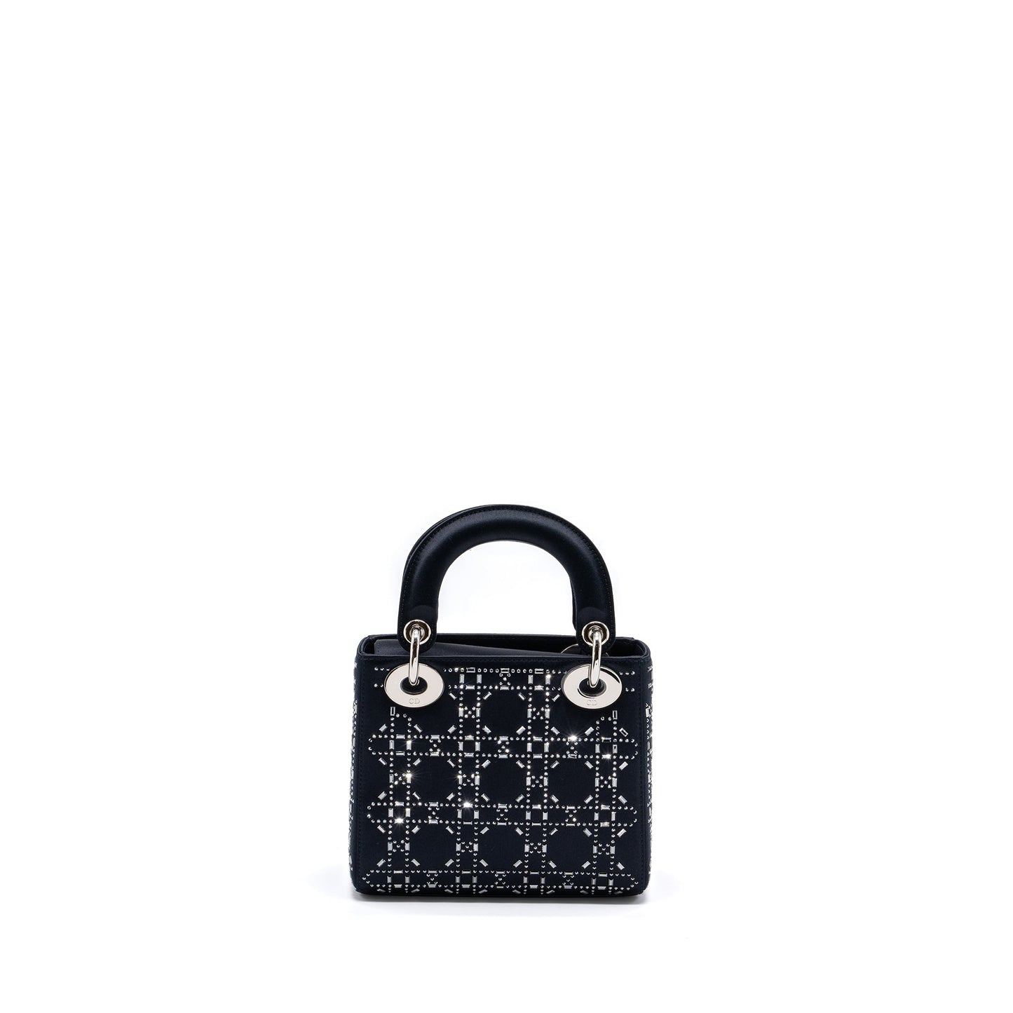 Luxury Dior Mini Lady Luxury Dior Satin Crystal Dark Blue SHW