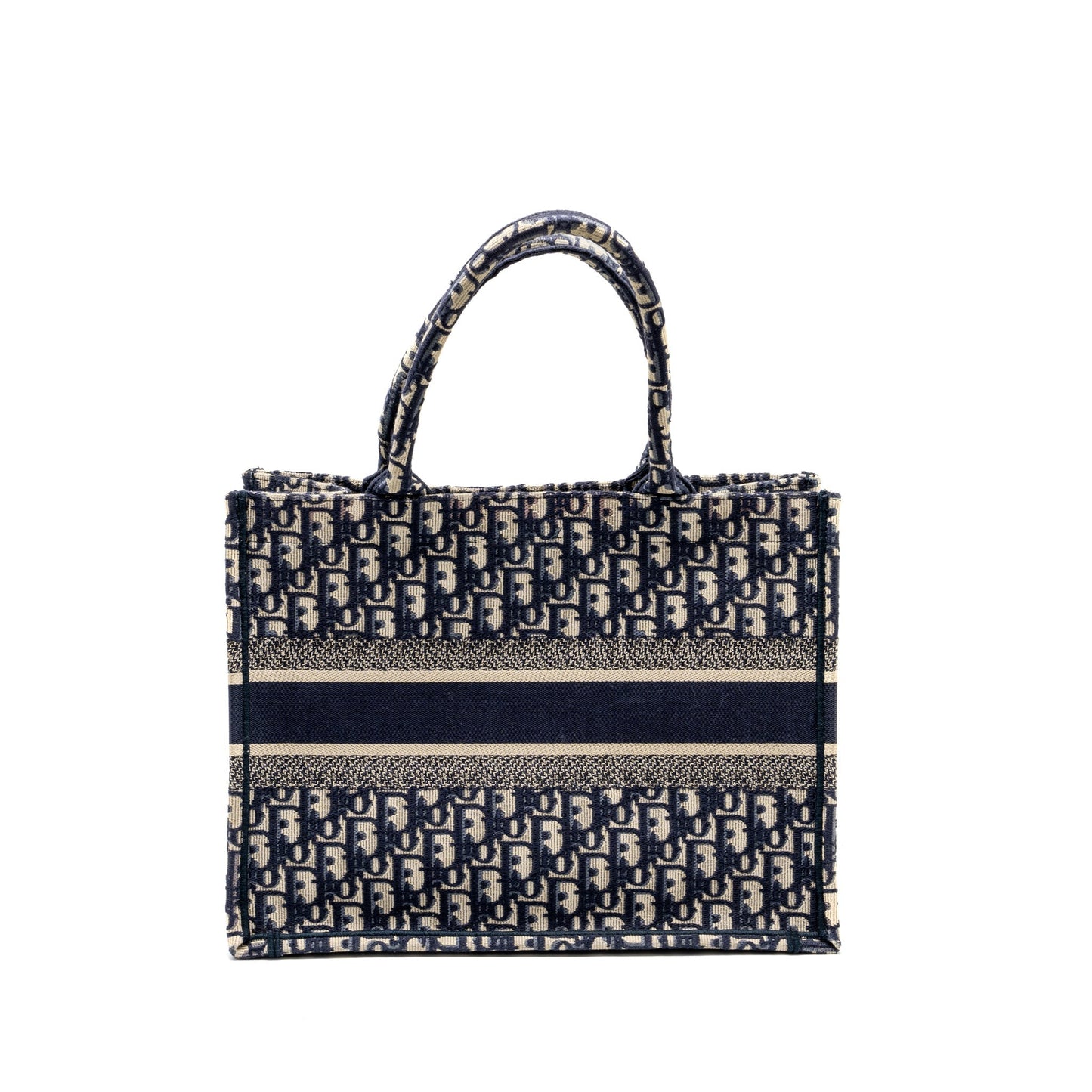 Luxury Dior Medium Book Tote Luxury Dior Oblique Embroidery Blue