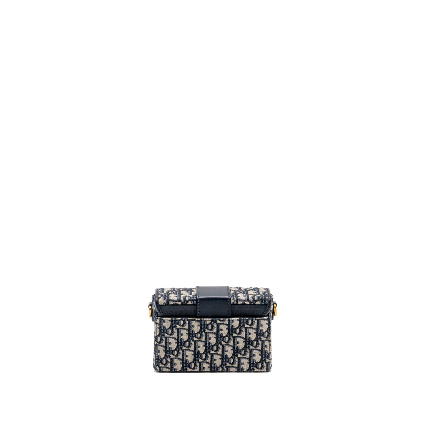 Luxury Dior 30 Montaigne mini box bag blue oblique canvas GHW