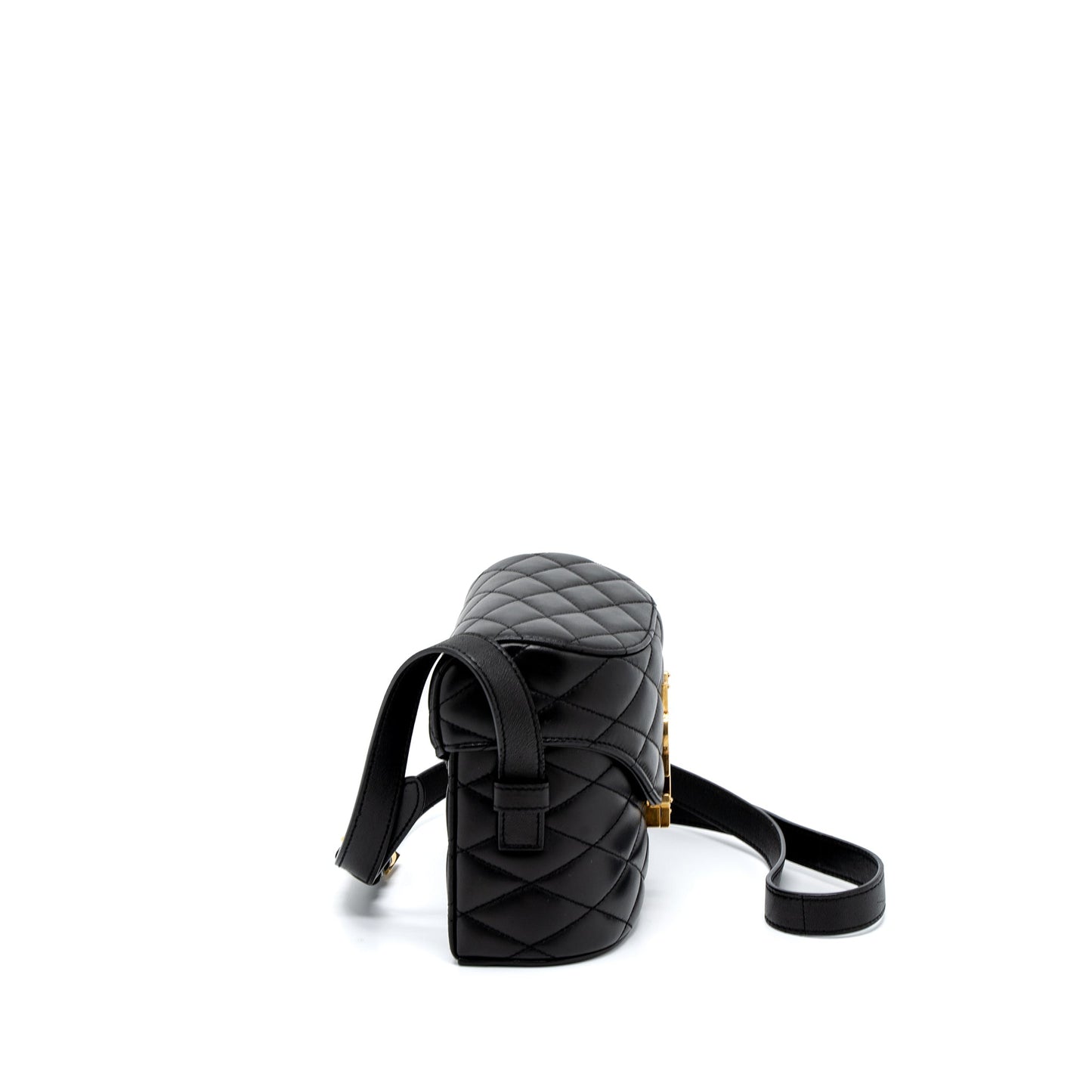 Saint Laurent June Box Bag Lambskin Black GHW