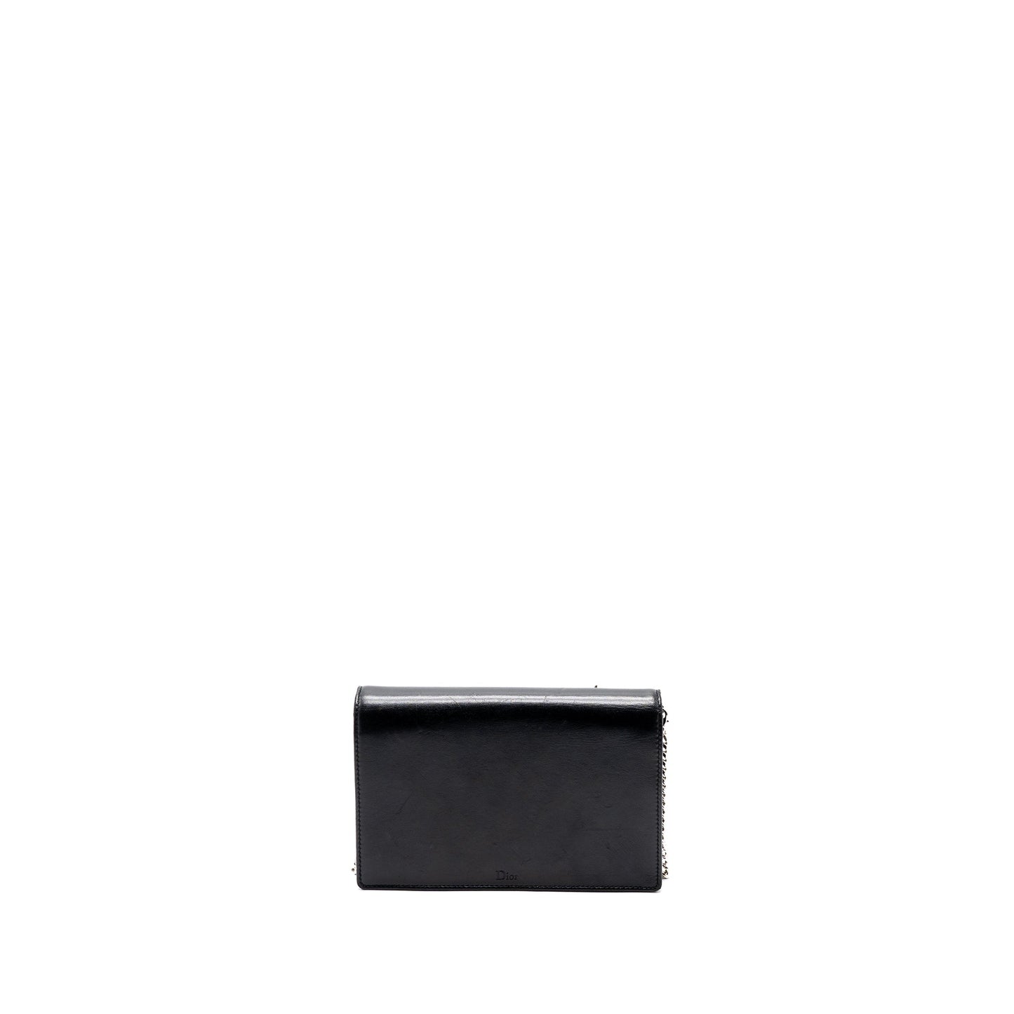 Luxury Dior Luxury Diorama wallet on chain limited print lambskin black SHW