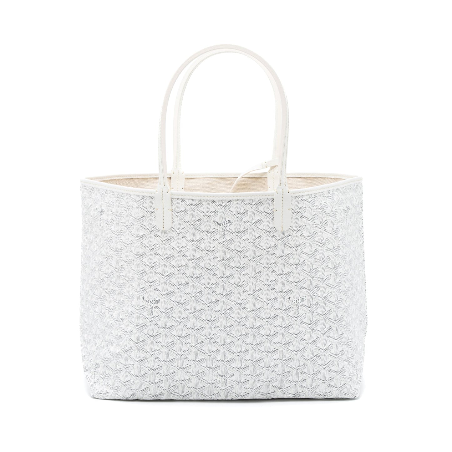 Goyard Saint Louis PM Bag Canvas/Calfskin White