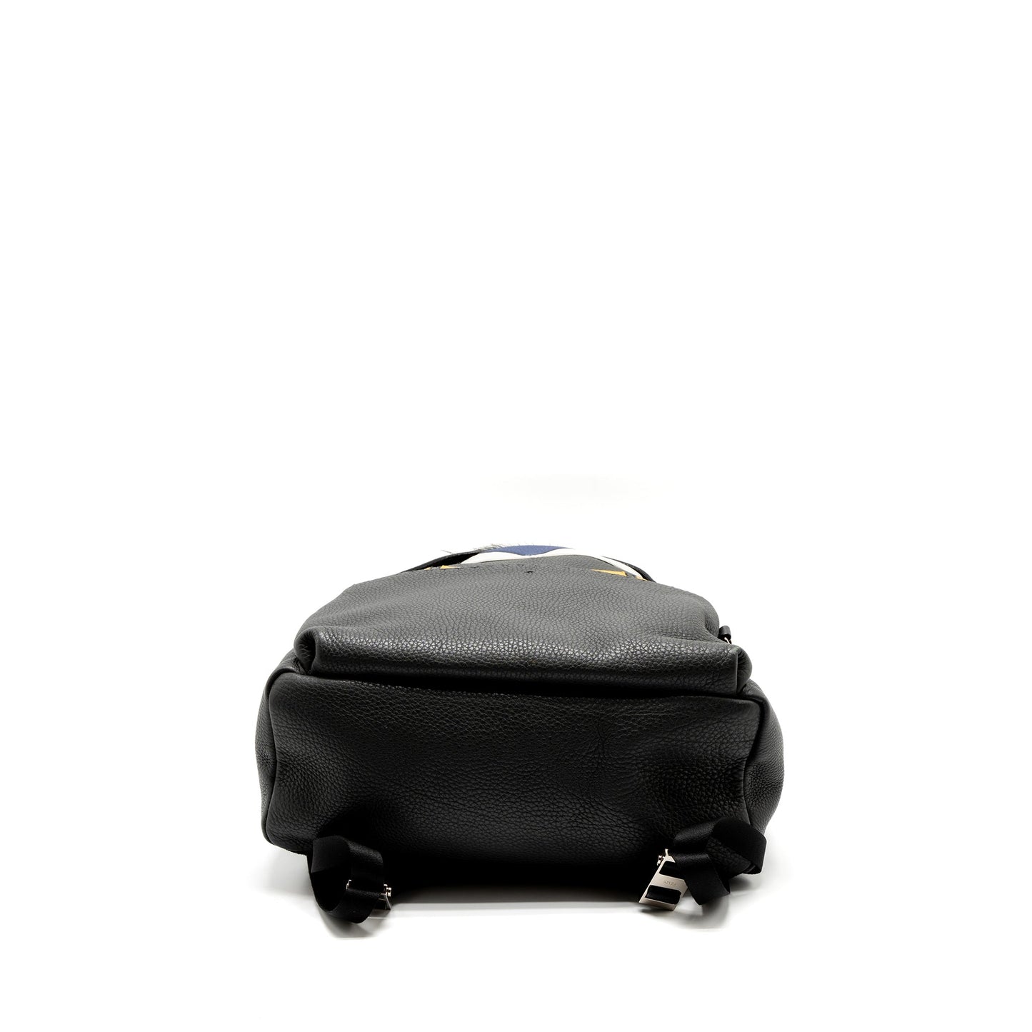 Fendi Large Backpack Calfskin/Fur/Crocodile Black/Multicolour SHW