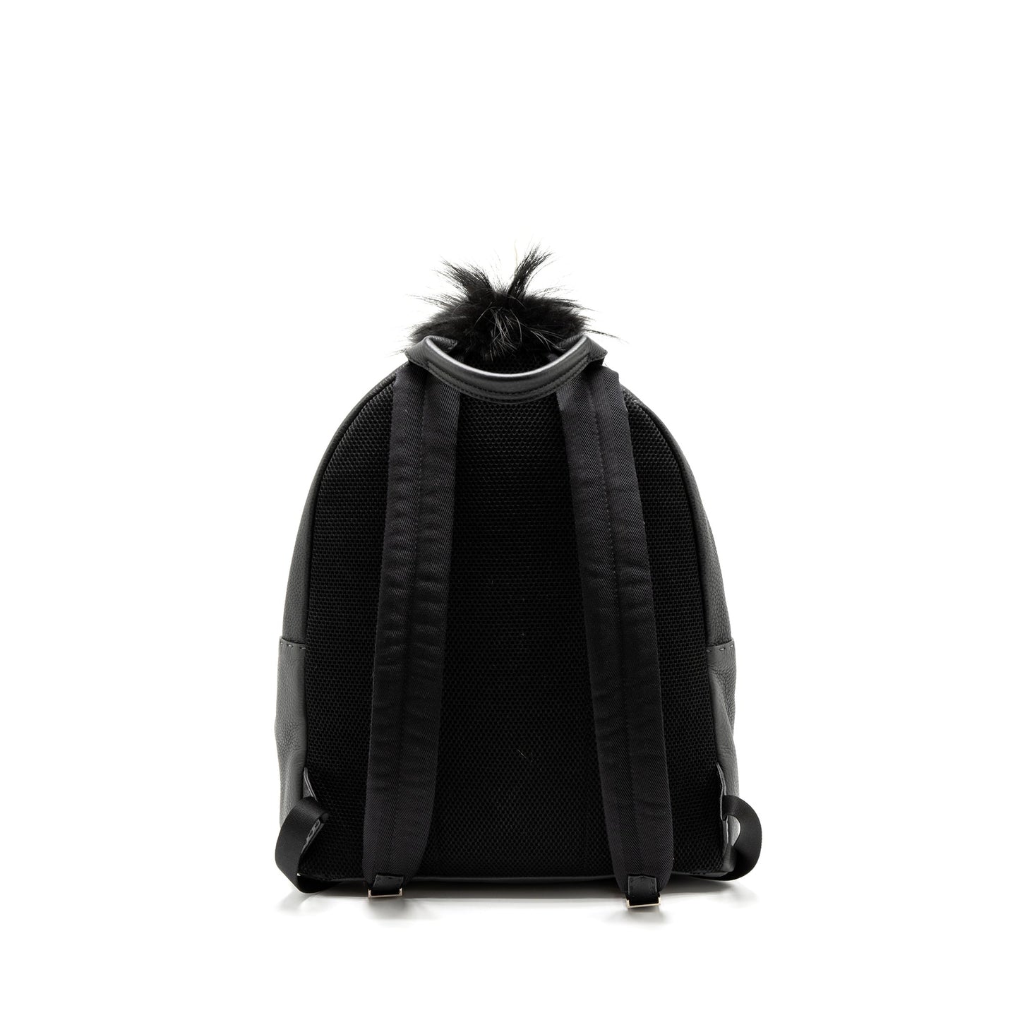Fendi Large Backpack Calfskin/Fur/Crocodile Black/Multicolour SHW