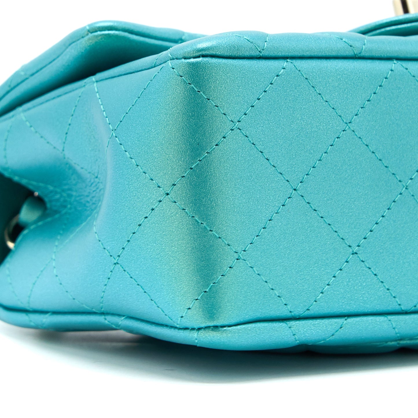 Chanel 21S Mini Rectangular Flap Bag Calfskin Iridescent Green LGHW