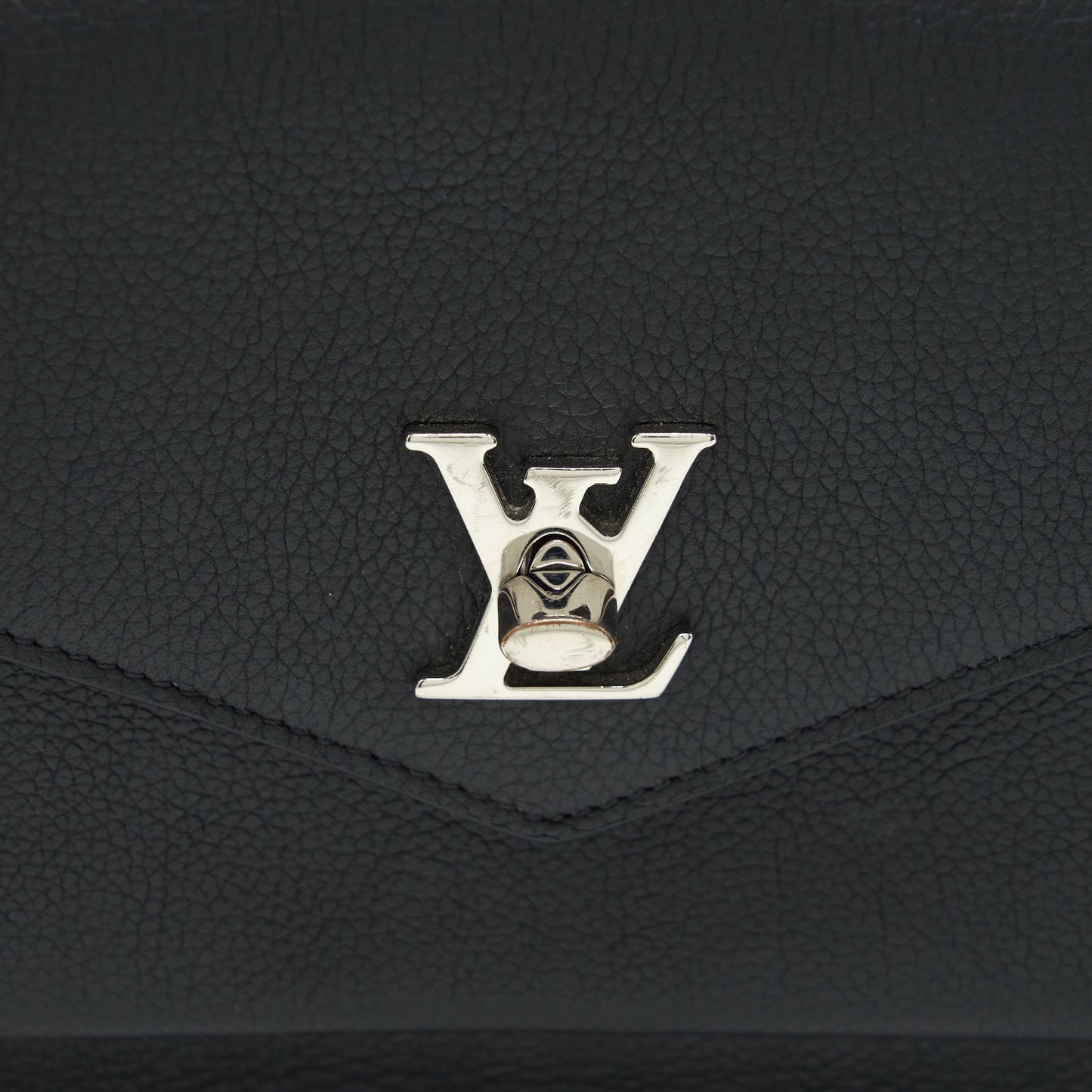 Louis Vuitton Mylockme Chain Pochette Calfskin Black SHW
