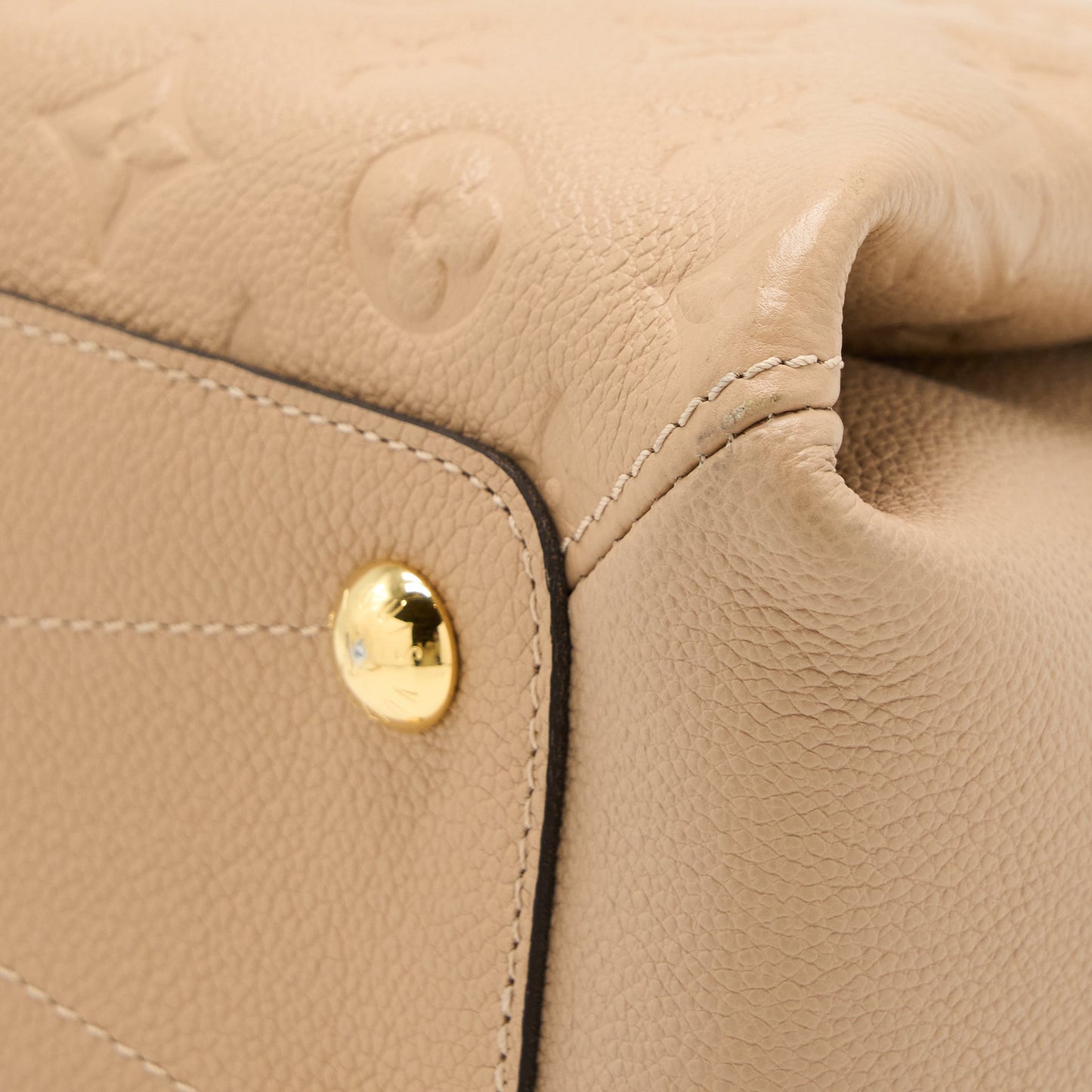 Louis Vuitton Vosges MM Monogram Empreinte Dark Beige GHW