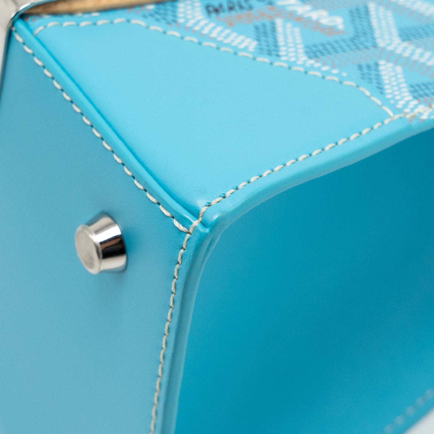 Goyard Saigon PM Bag Limited Edition Goyardine Canvas/Calfskin Blue SHW