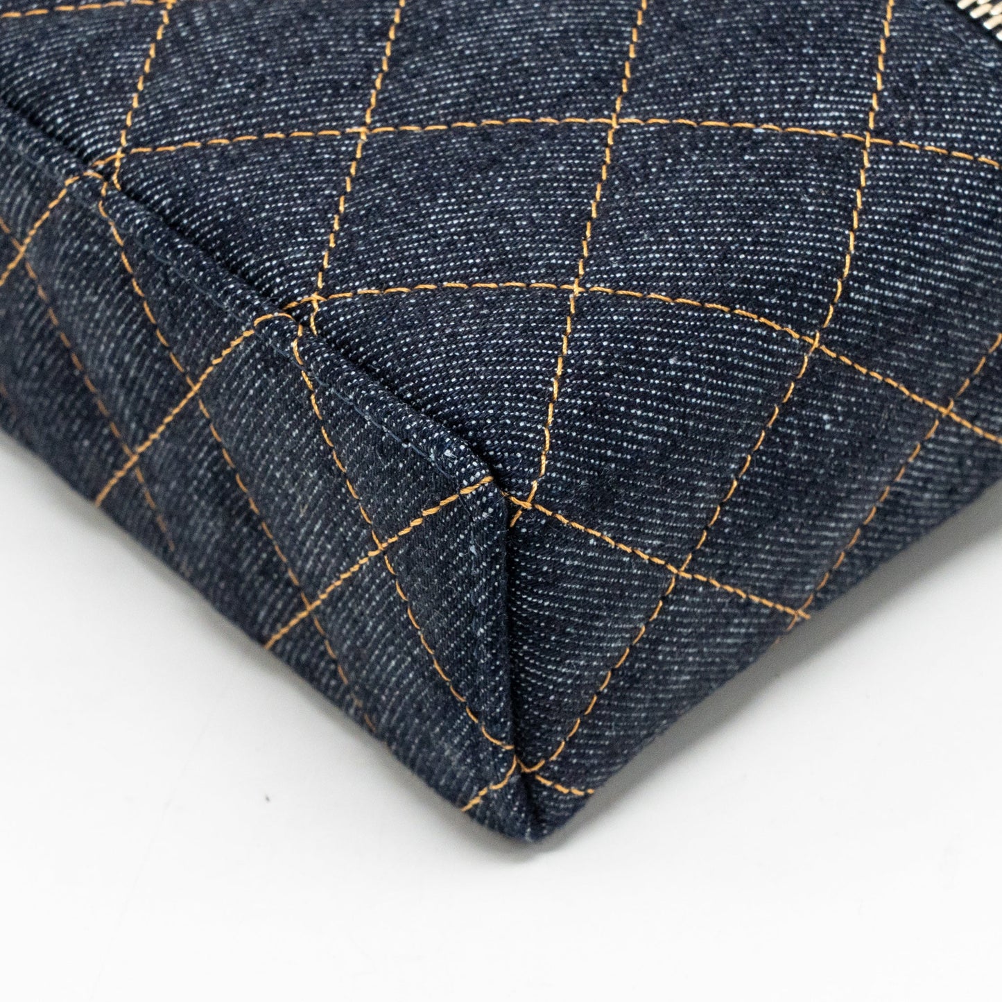 Chanel 26p top handle vanity denim dark blue LGHW (microchip)