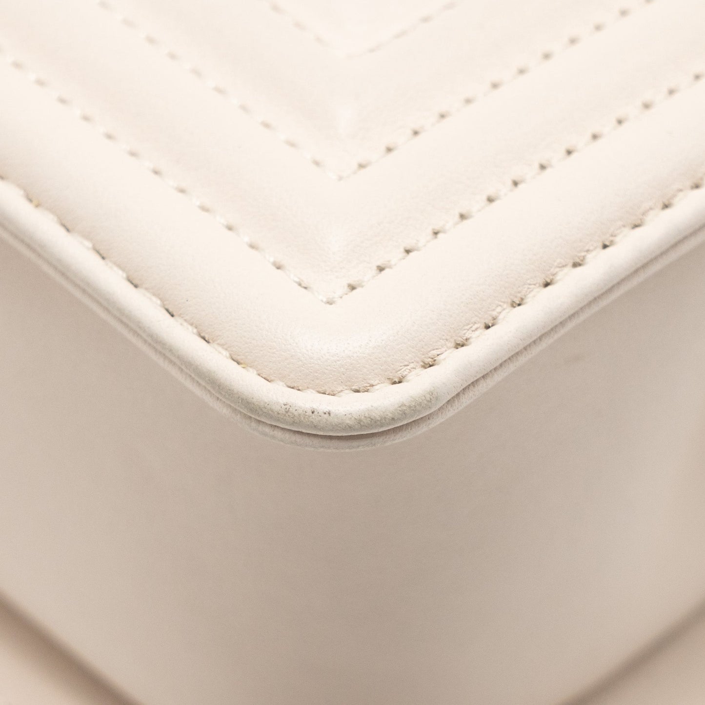 Chanel small boy bag lambskin cream white GHW