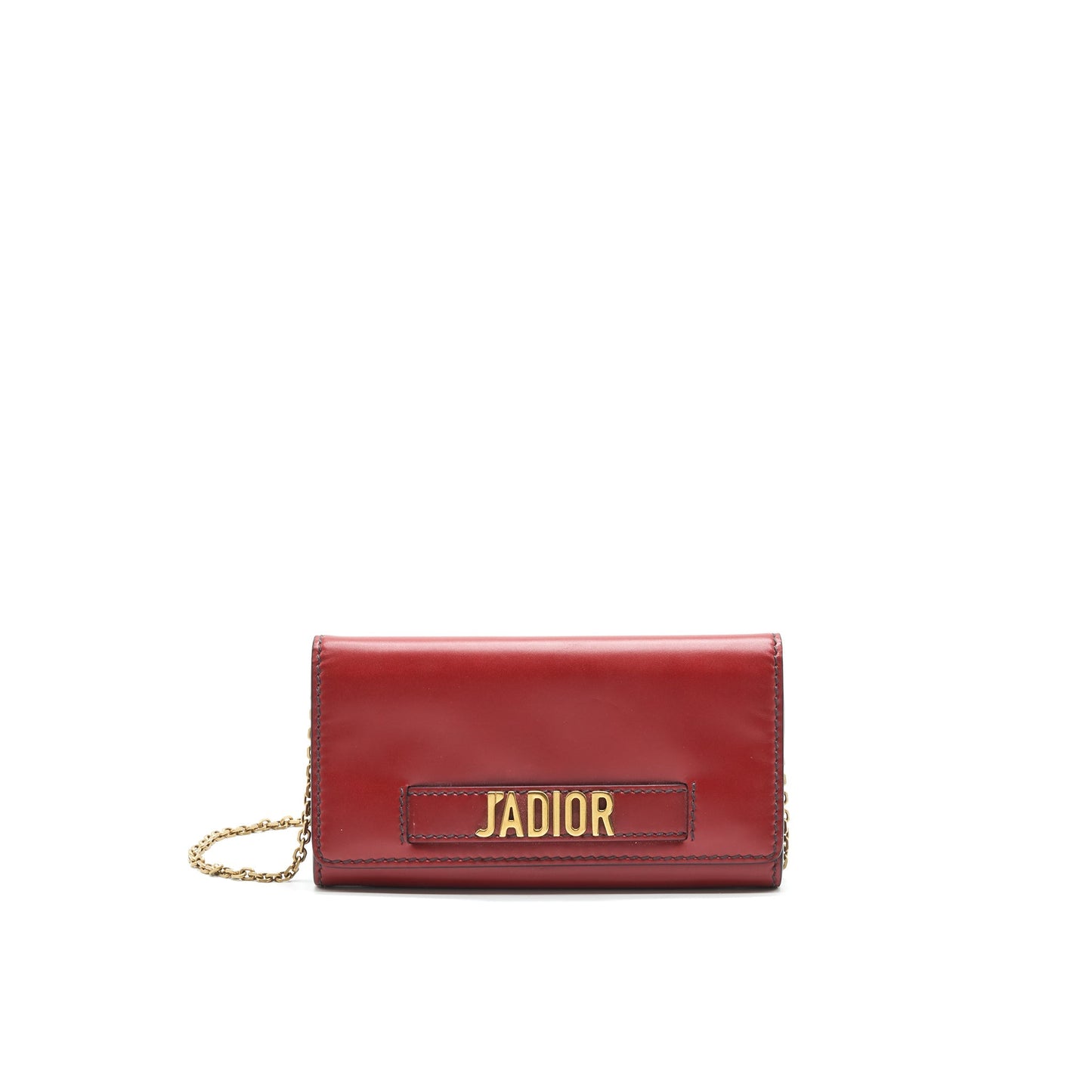 Luxury Dior J'aLuxury Dior Small long Wallet on Chain Red with GHW