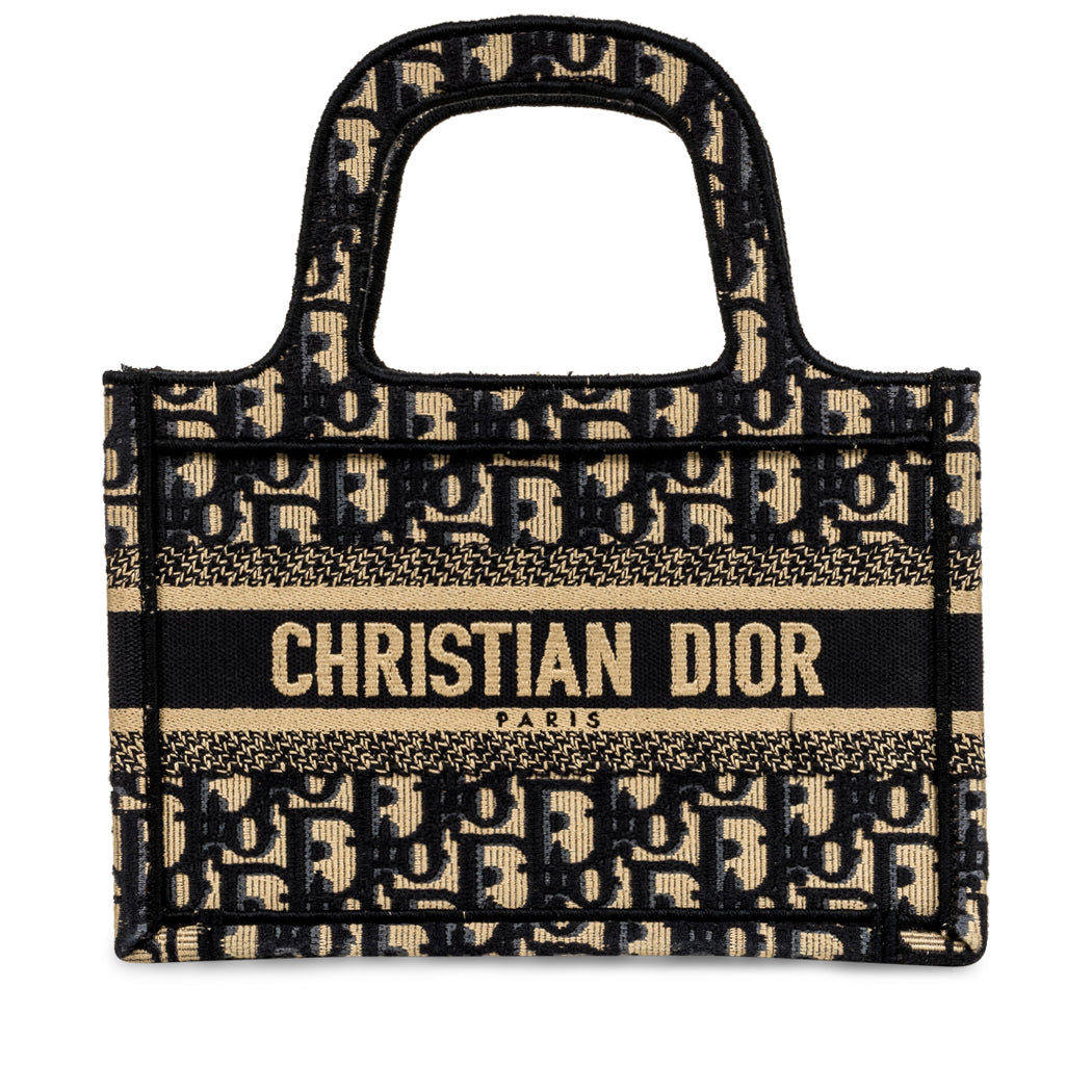 Luxury Dior Mini Book Tote - Oblique Canvas