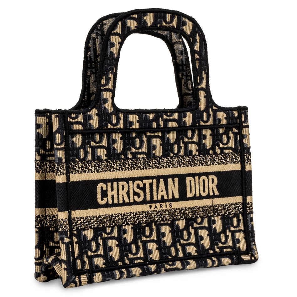 Luxury Dior Mini Book Tote - Oblique Canvas