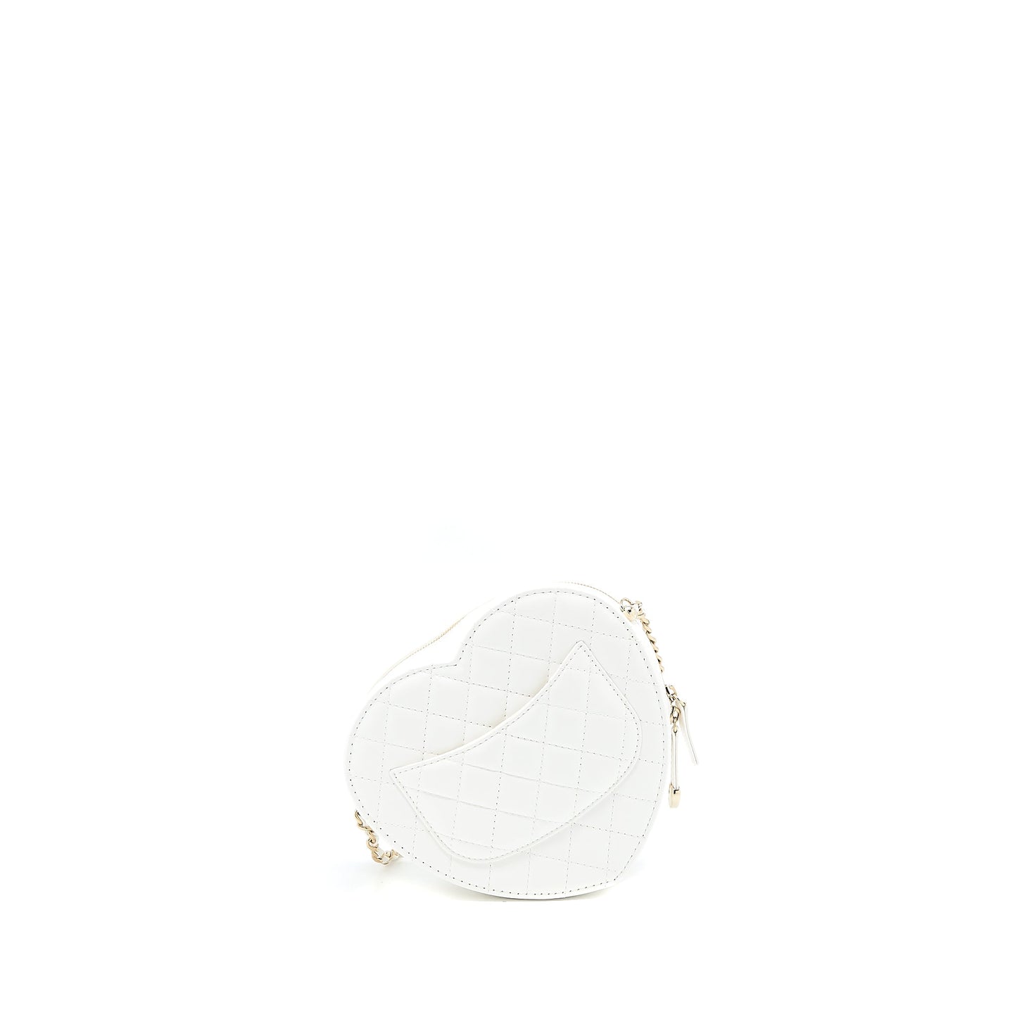 Chanel 22s Heart Bag Lambskin White LGHW (Microchip)