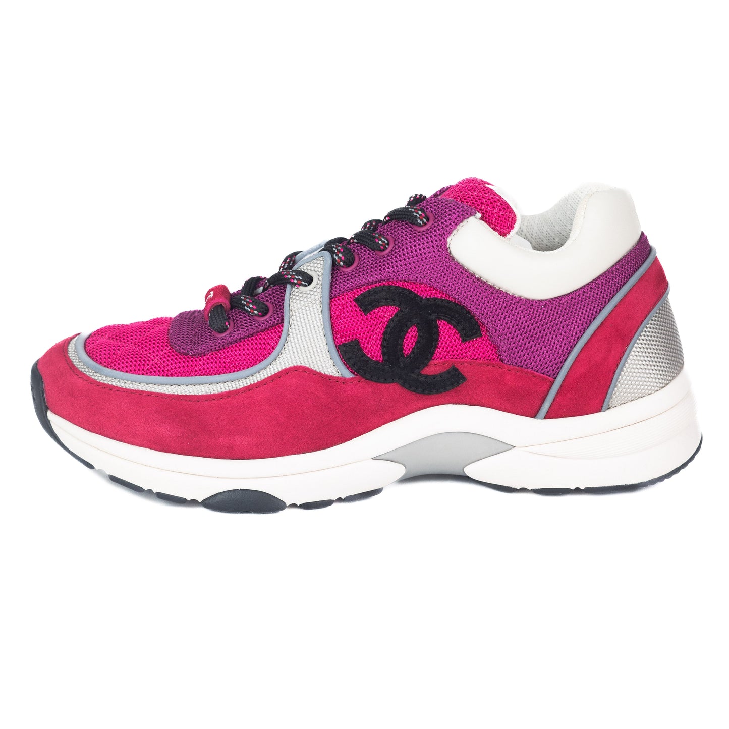 Chanel CC Fabric & Suede Calfskin sneakers