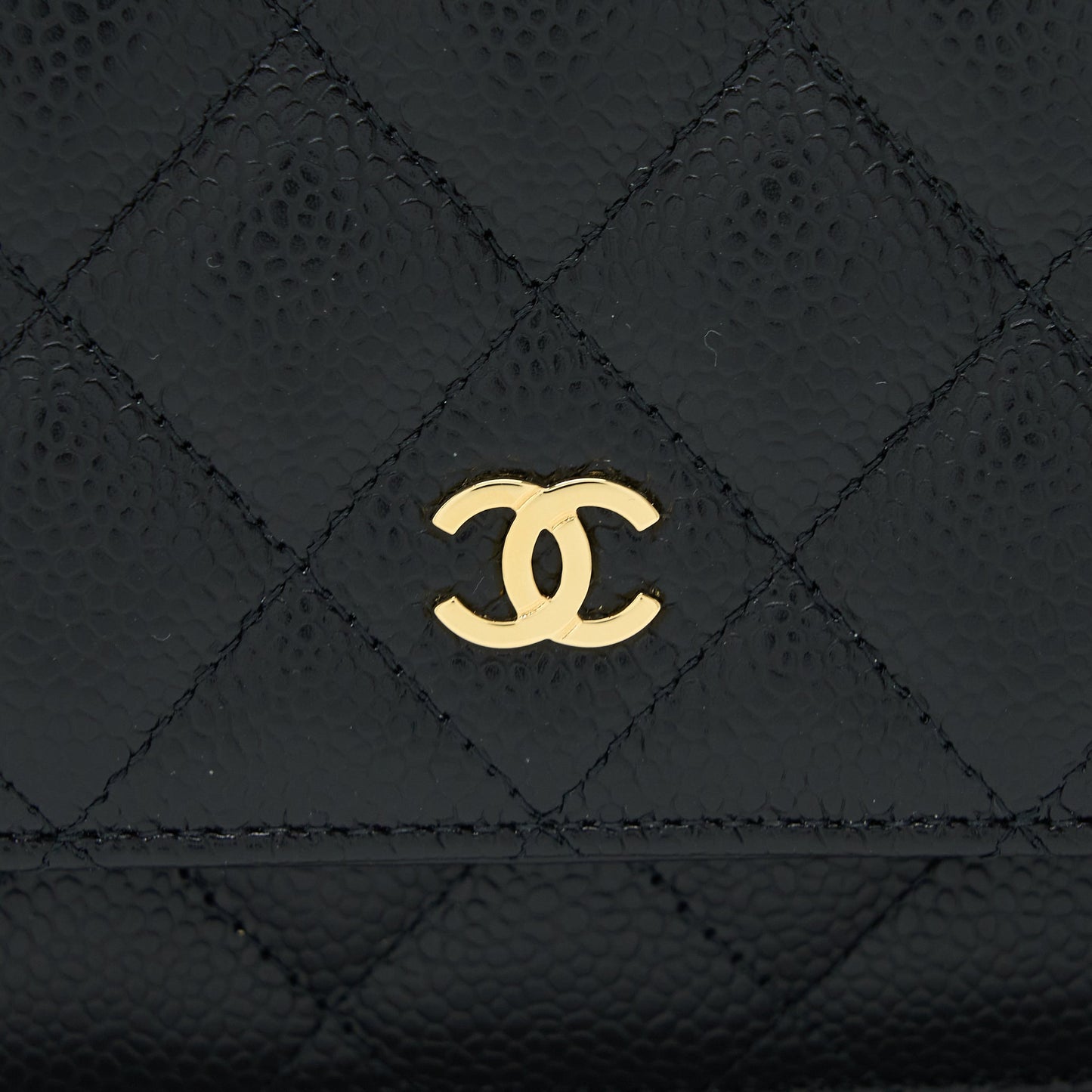 Chanel Classic Wallet on Chain Caviar Black GHW (Microchip)