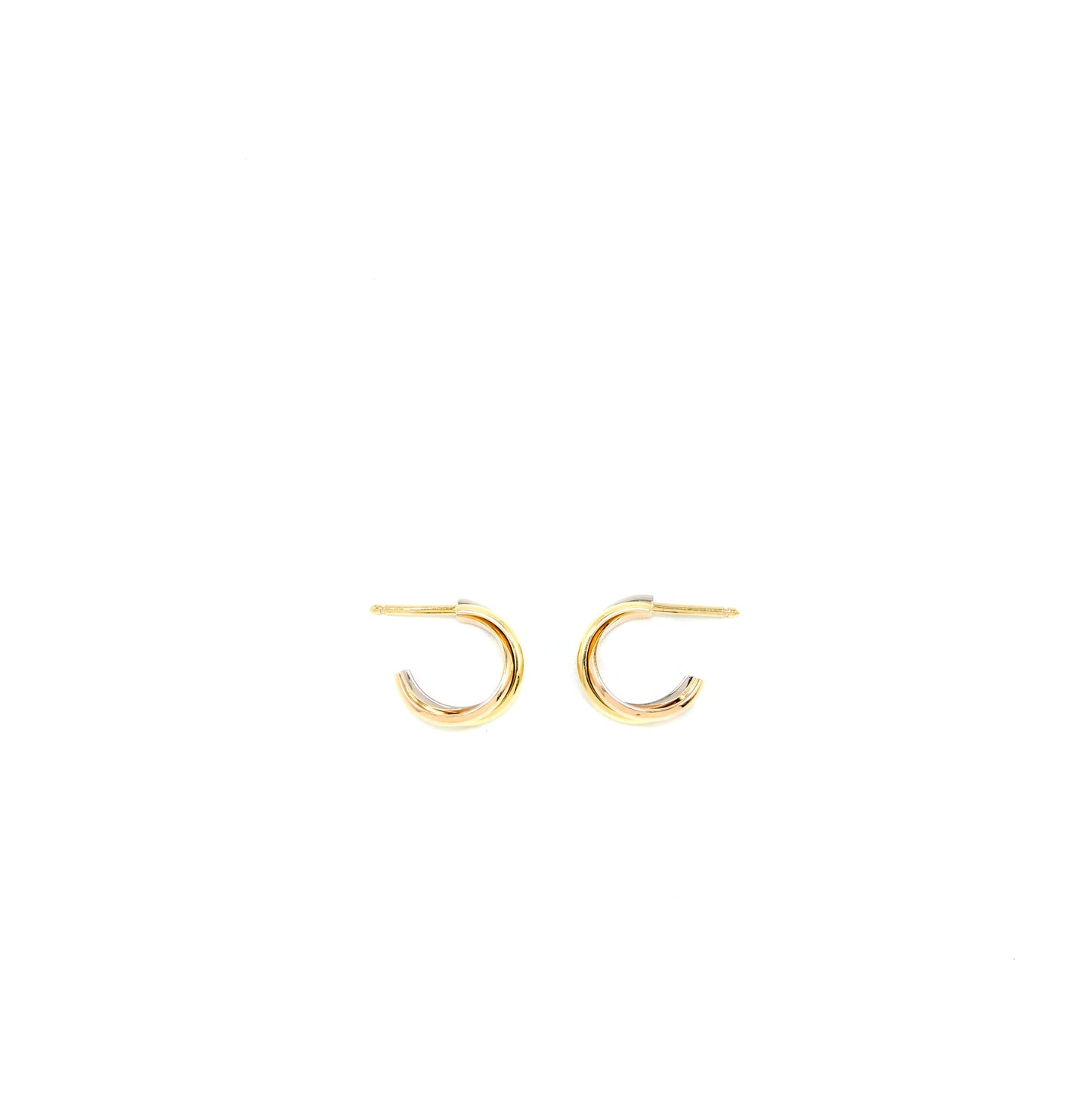Cartier Trinity Earrings White Gold/Rose Gold/Yellow Gold