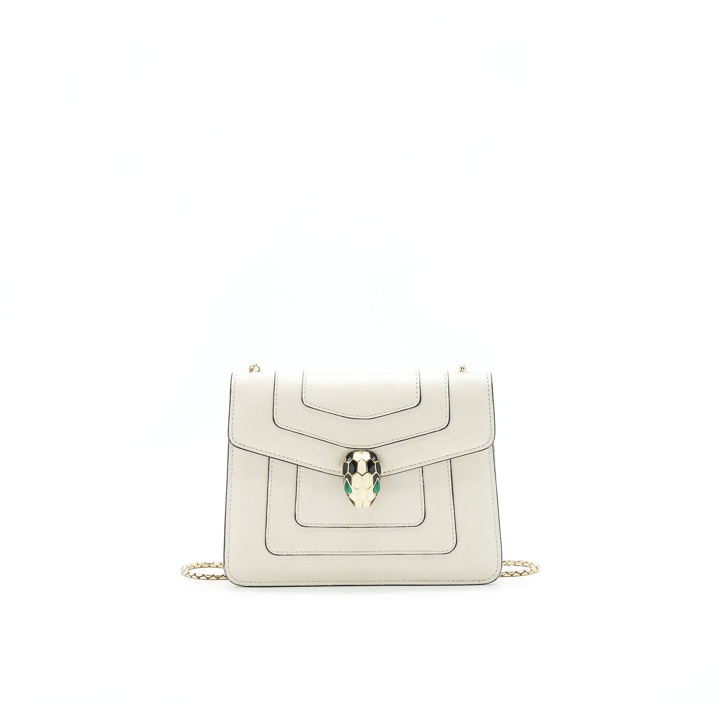 Bvlgari Serpenti Forever Crossbody Bag White LGHW