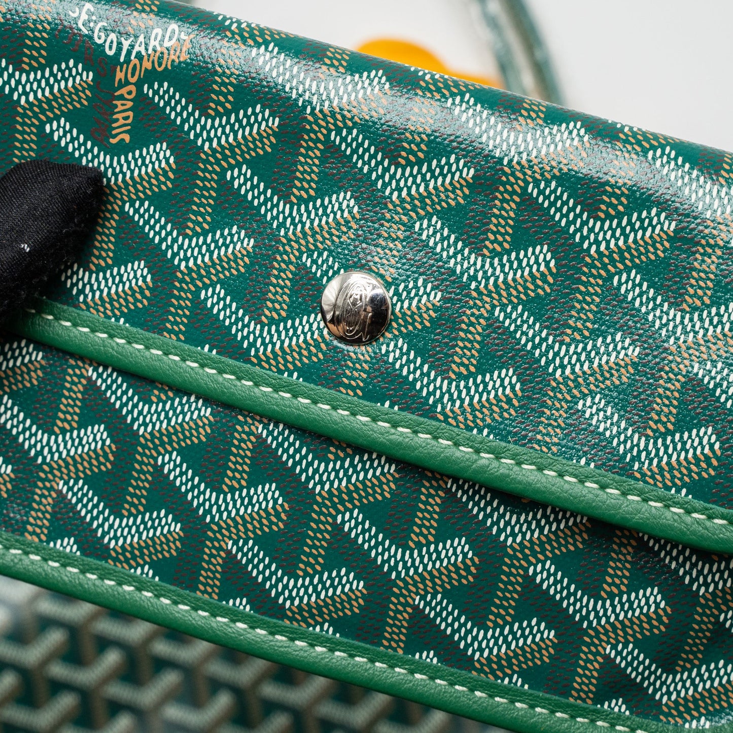 Goyard Saint Louis PM Tote Bag Goyardine Canvas Green SHW