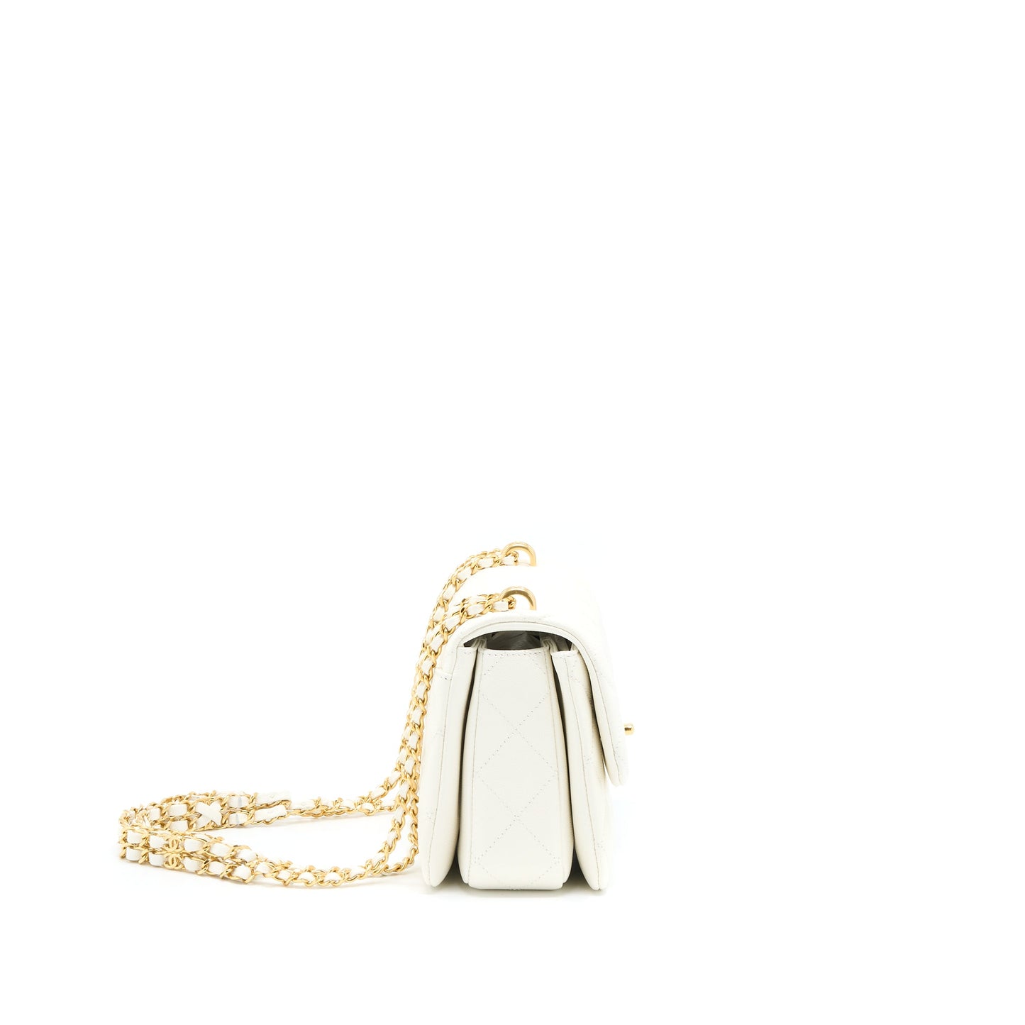 Chanel 22K Coco First Caviar White GHW (Microchip)