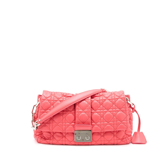 Luxury Dior New Lock Flap Shoulder Bag Lambskin Red SHW