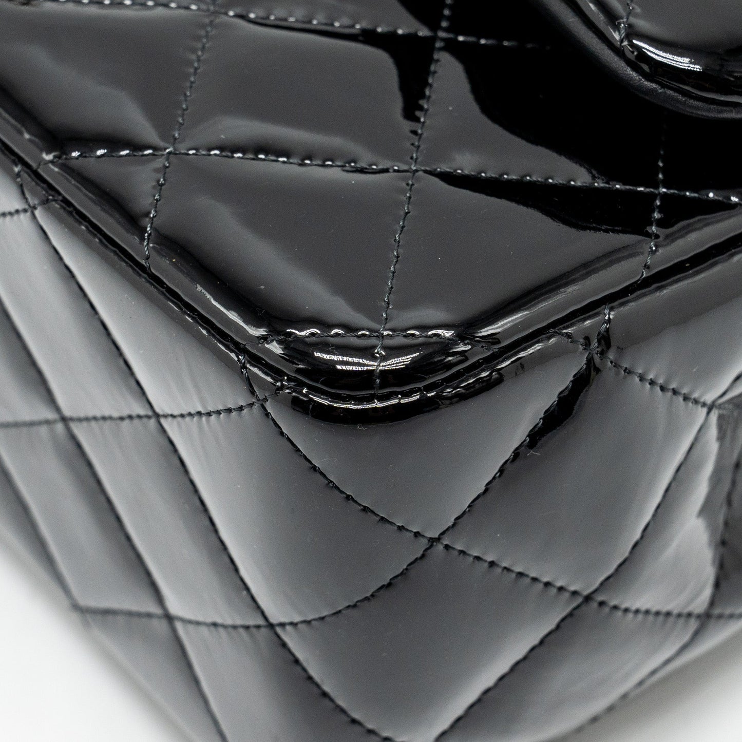 Chanel Jumbo Classic Double Flap Bag Patent Black SHW