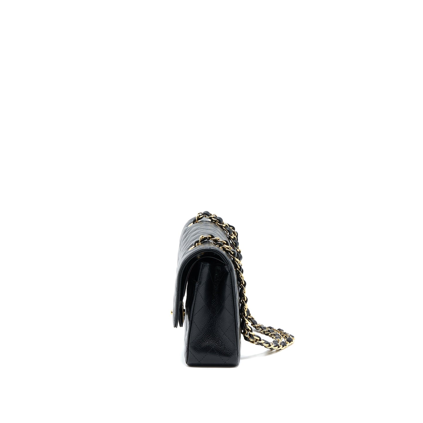 Chanel Medium Classic Double Flap Bag Caviar Black GHW (Microchip)